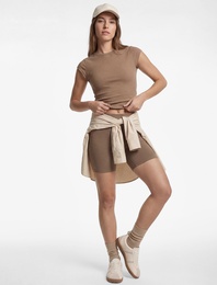 Rahat Kalıp Kolsuz Bisiklet Yaka Spor Tişört