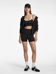 Yüksek Bel Dikiş Detaylı Spor Biker Tayt