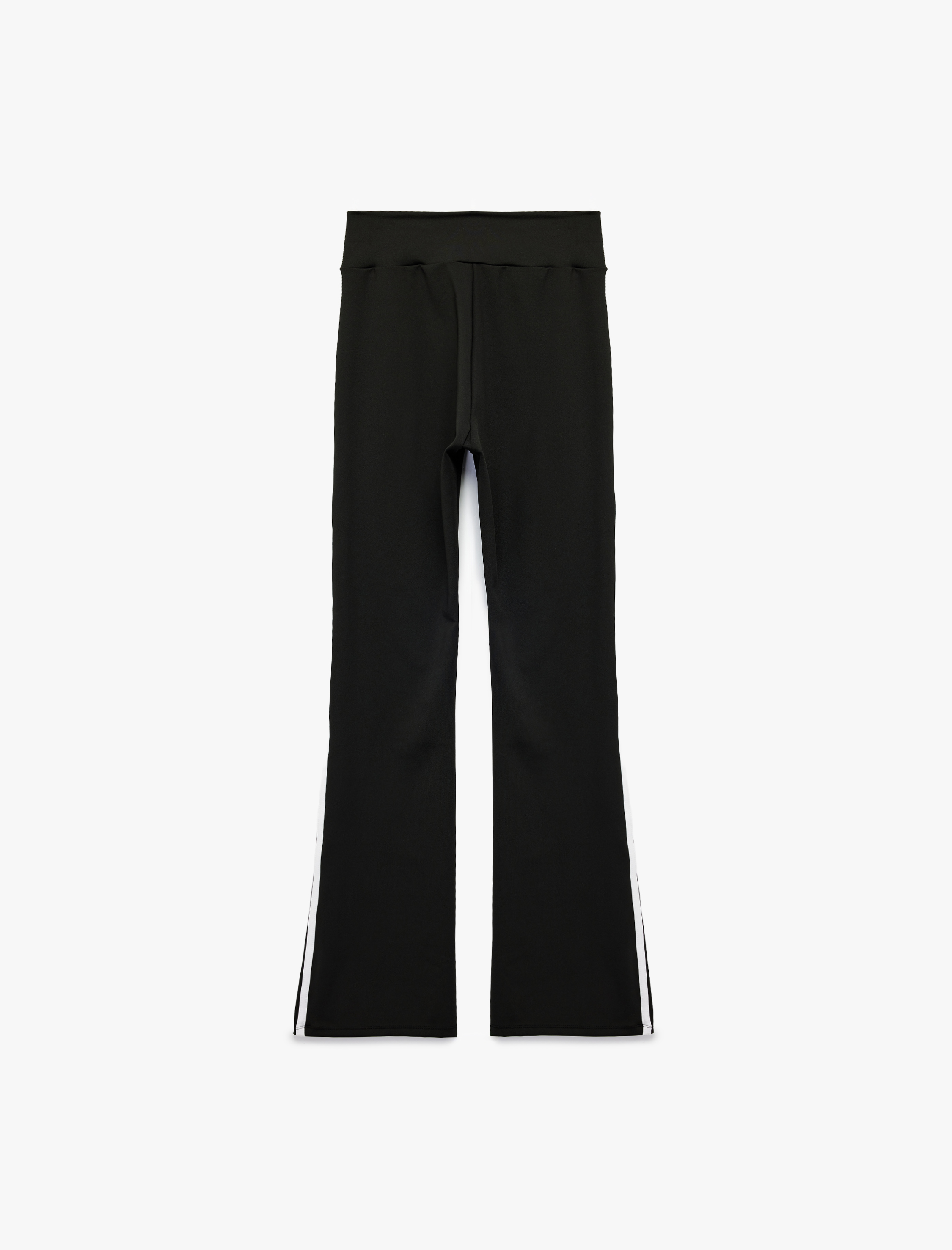   Biyeli Yüksek Bel İspanyol Paça Spor Tayt