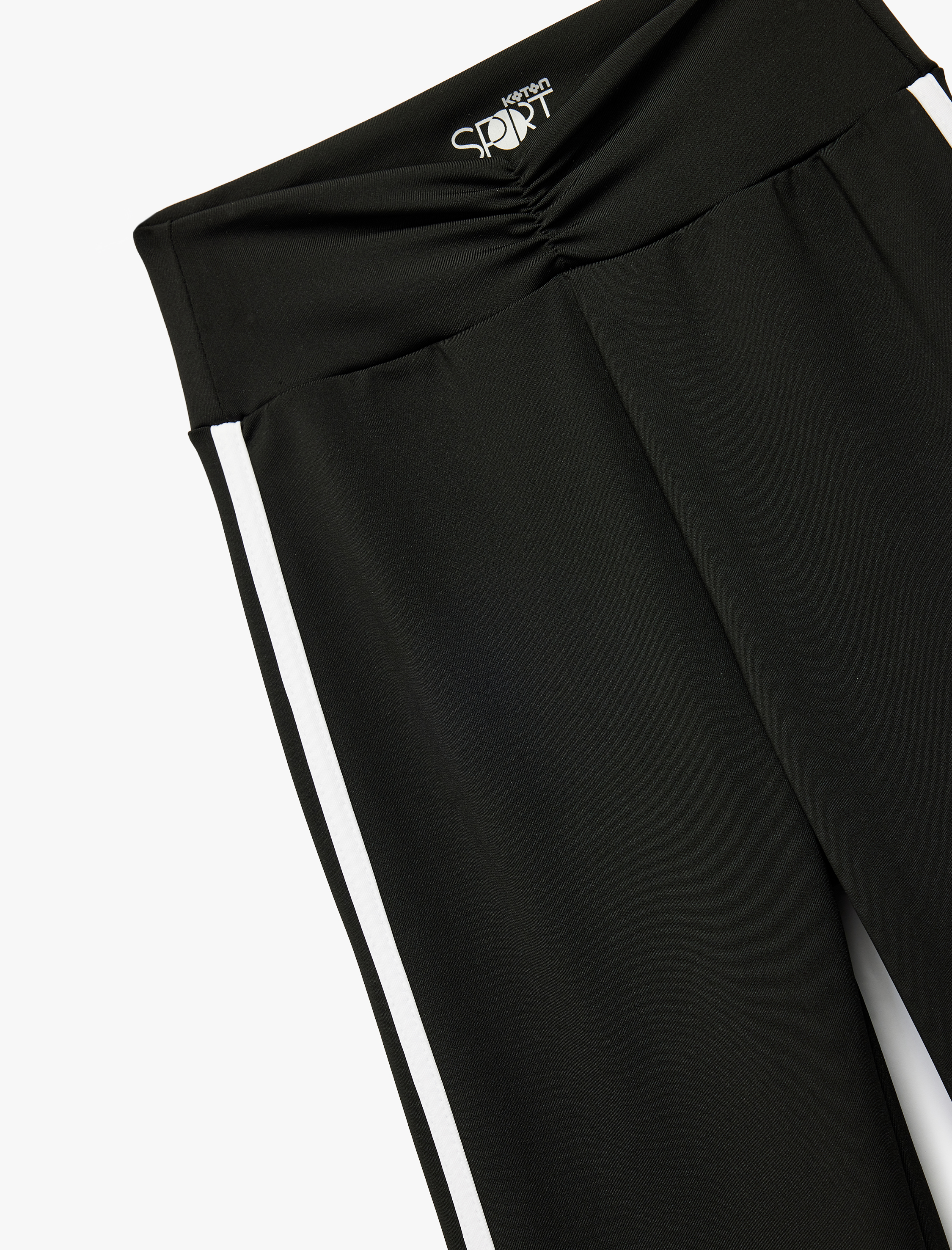   Biyeli Yüksek Bel İspanyol Paça Spor Tayt