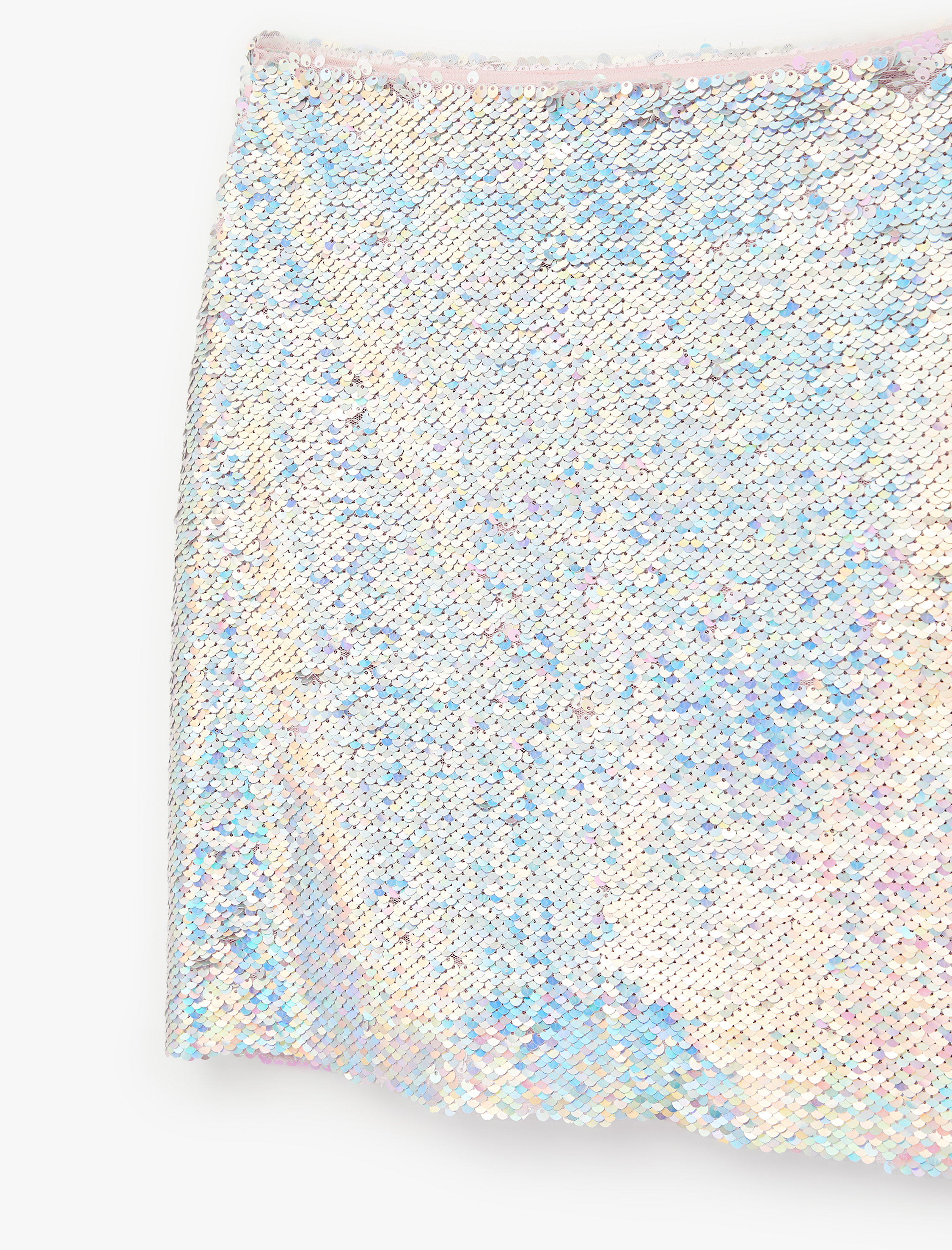   Pullu Payetli Slim Fit A Kesim Mini Abiye Etek