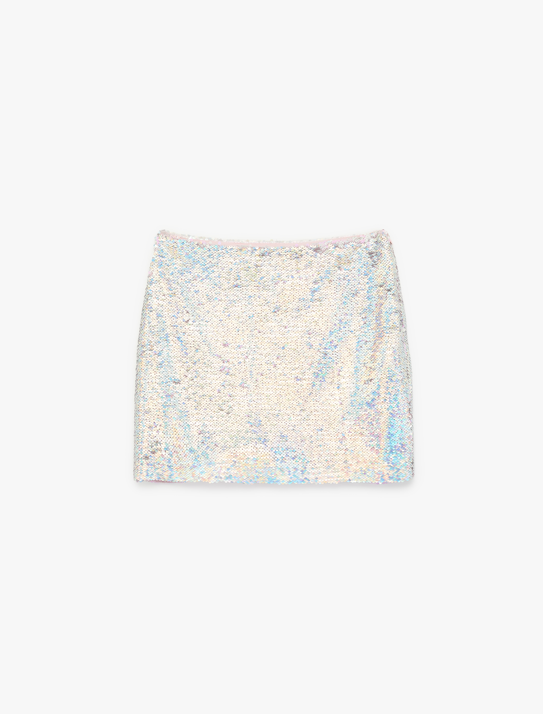   Pullu Payetli Slim Fit A Kesim Mini Abiye Etek