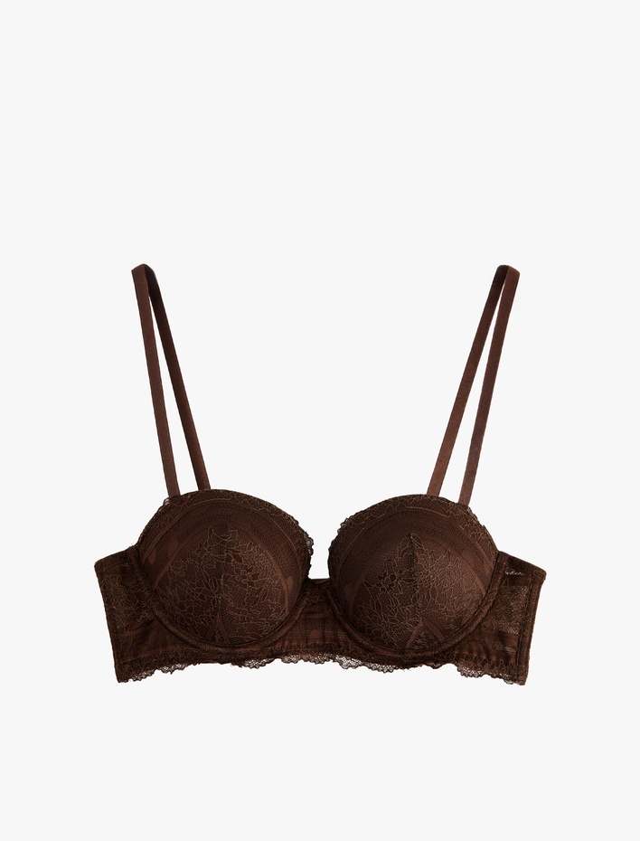  Dantel Detaylı Destekli Ekstra Dolgulu Maximizer Sütyen