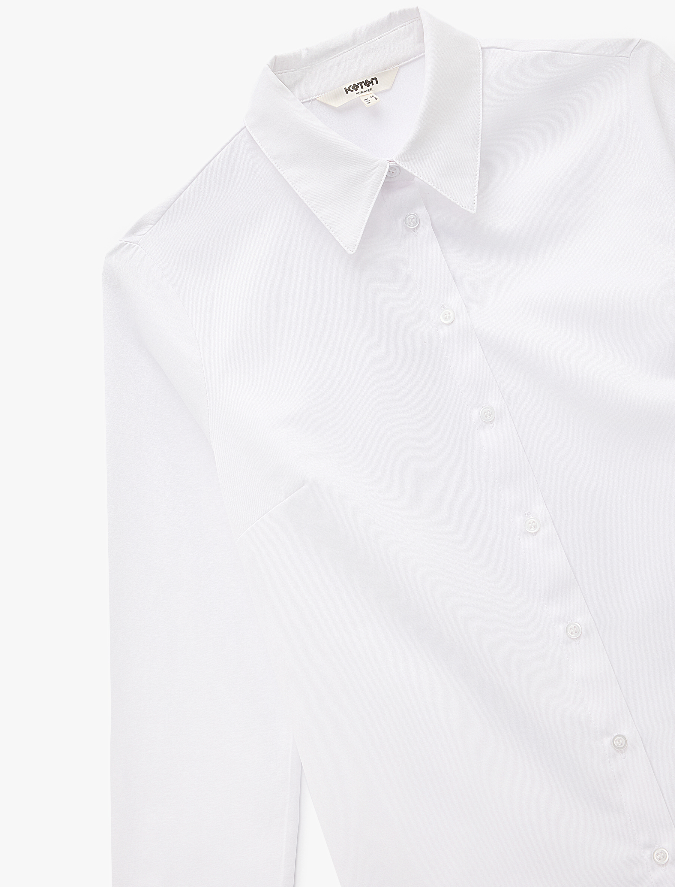   Regular Fit Uzun Kollu Düğmeli Klasik Yaka Poplin Gömlek