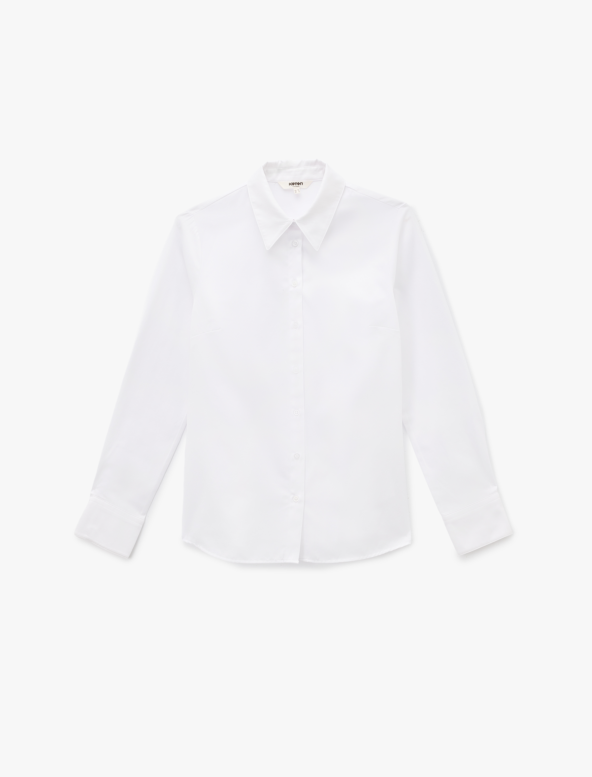   Regular Fit Uzun Kollu Düğmeli Klasik Yaka Poplin Gömlek