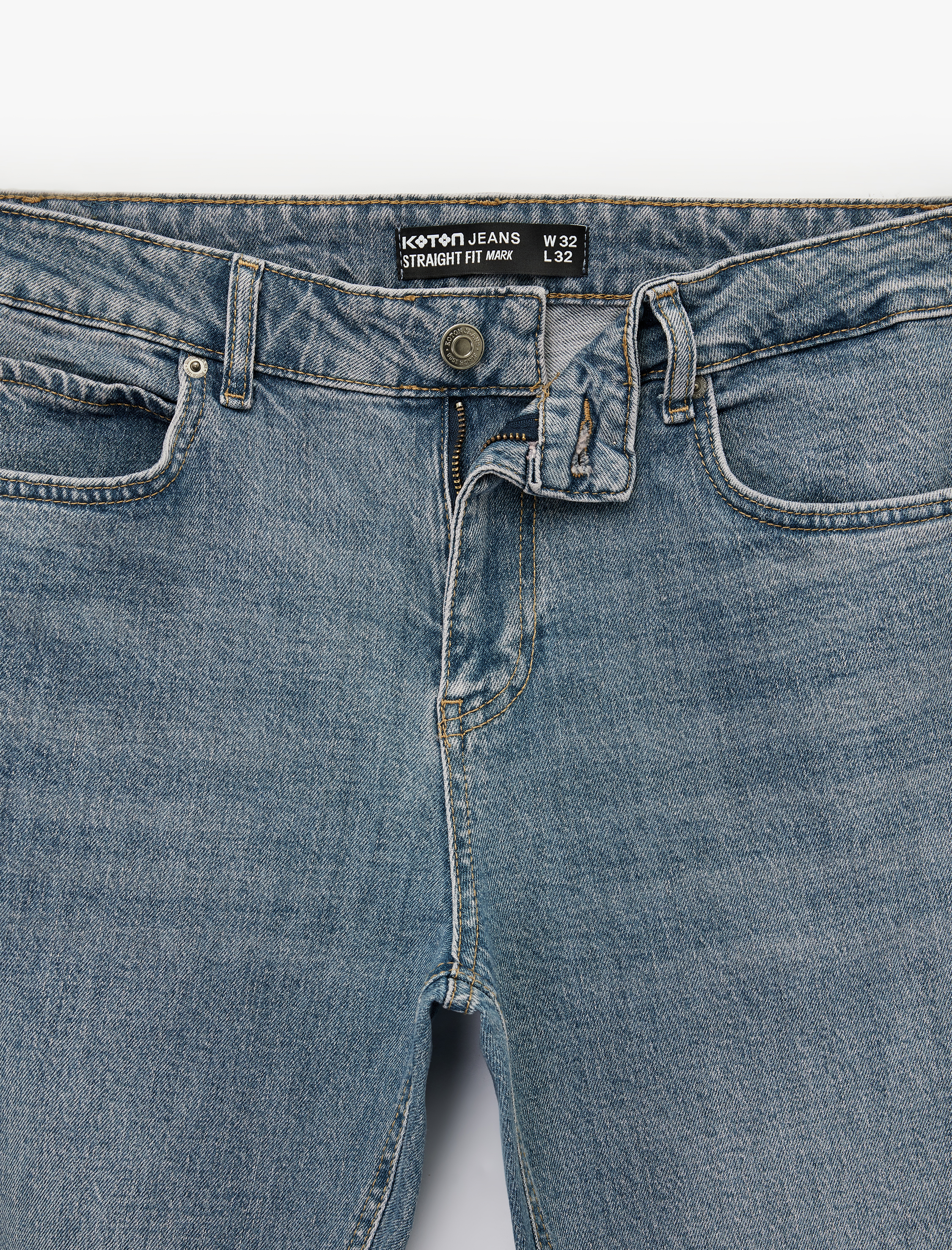   Normal Bel Pamuklu Cepli Straight Fit Jean Pantolon - Mark Jean