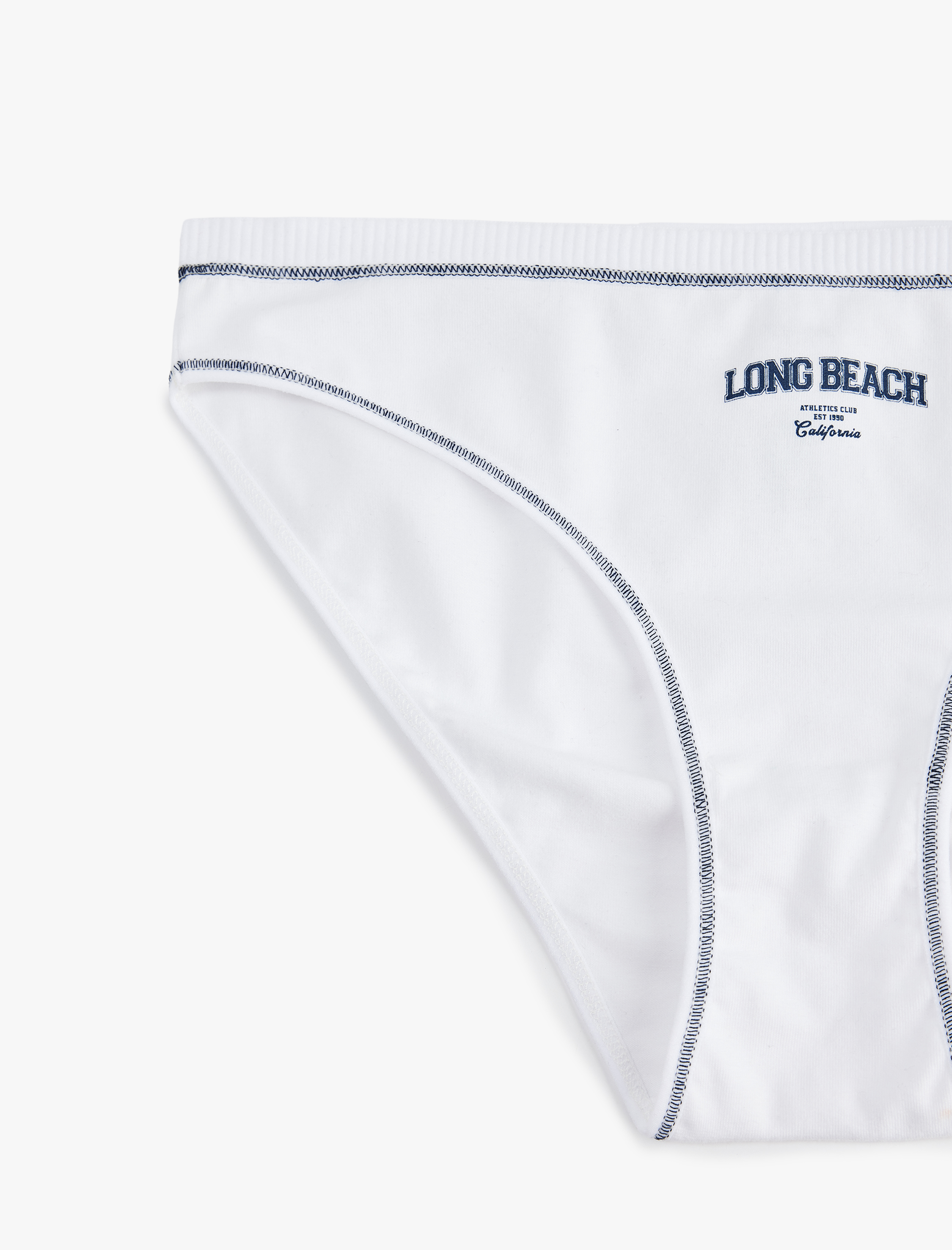   Dikiş Detaylı Baskılı Rahat Kalıp Brief Külot