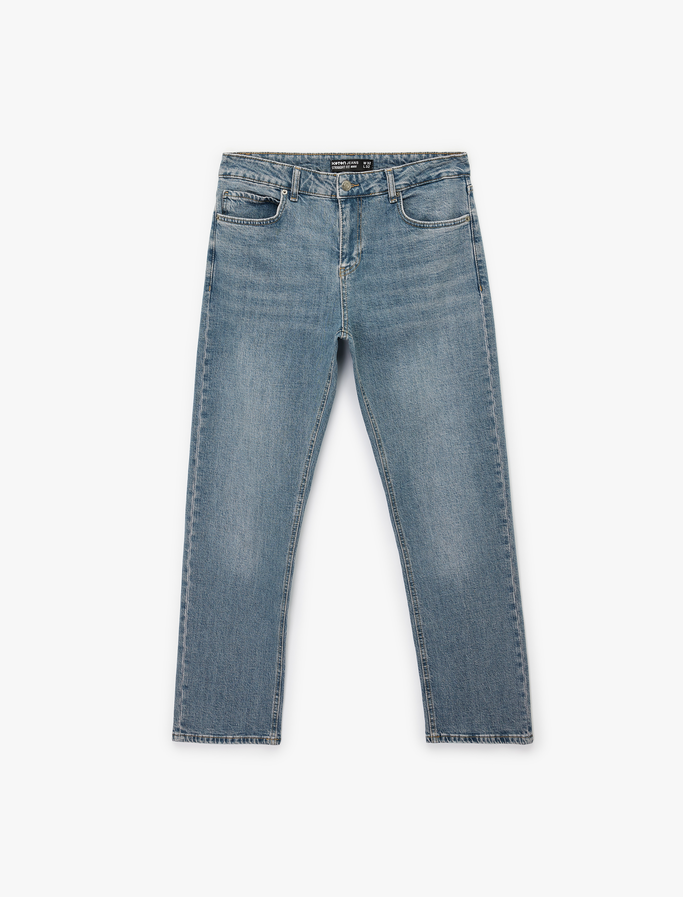   Normal Bel Pamuklu Cepli Straight Fit Jean Pantolon - Mark Jean