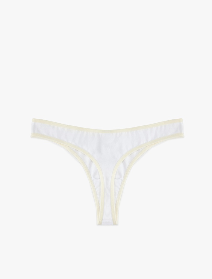  Rahat Kalıp Lastik Detaylı Baskılı Pamuklu String Külot