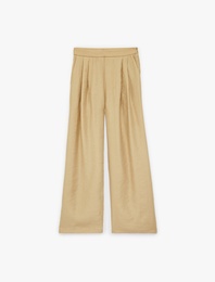 Rahat Kalıp Cepli Geniş Paça Pileli Pantolon