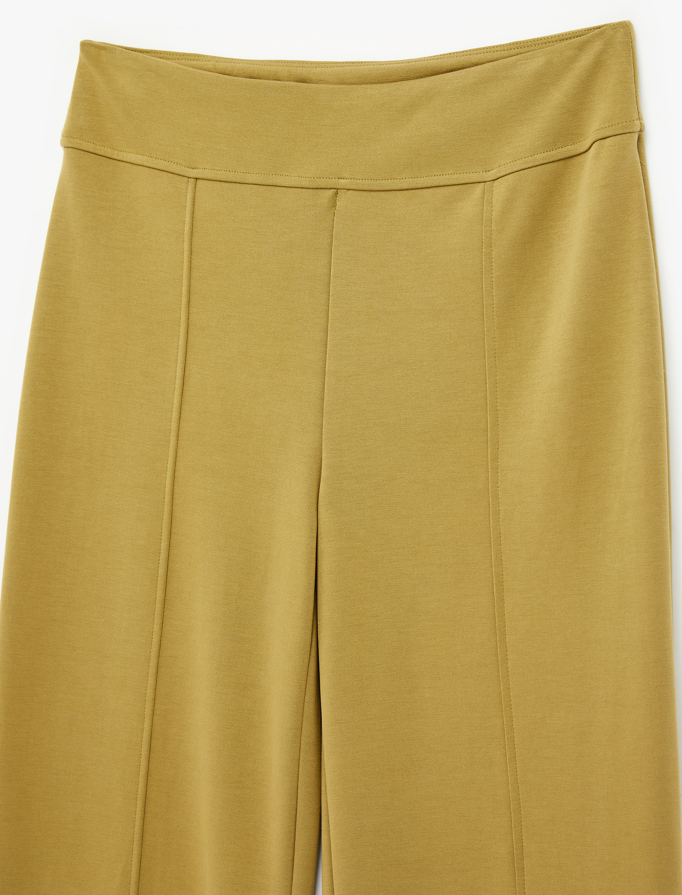   Modal Kumaş Geniş Paça Nervürlü Pantolon