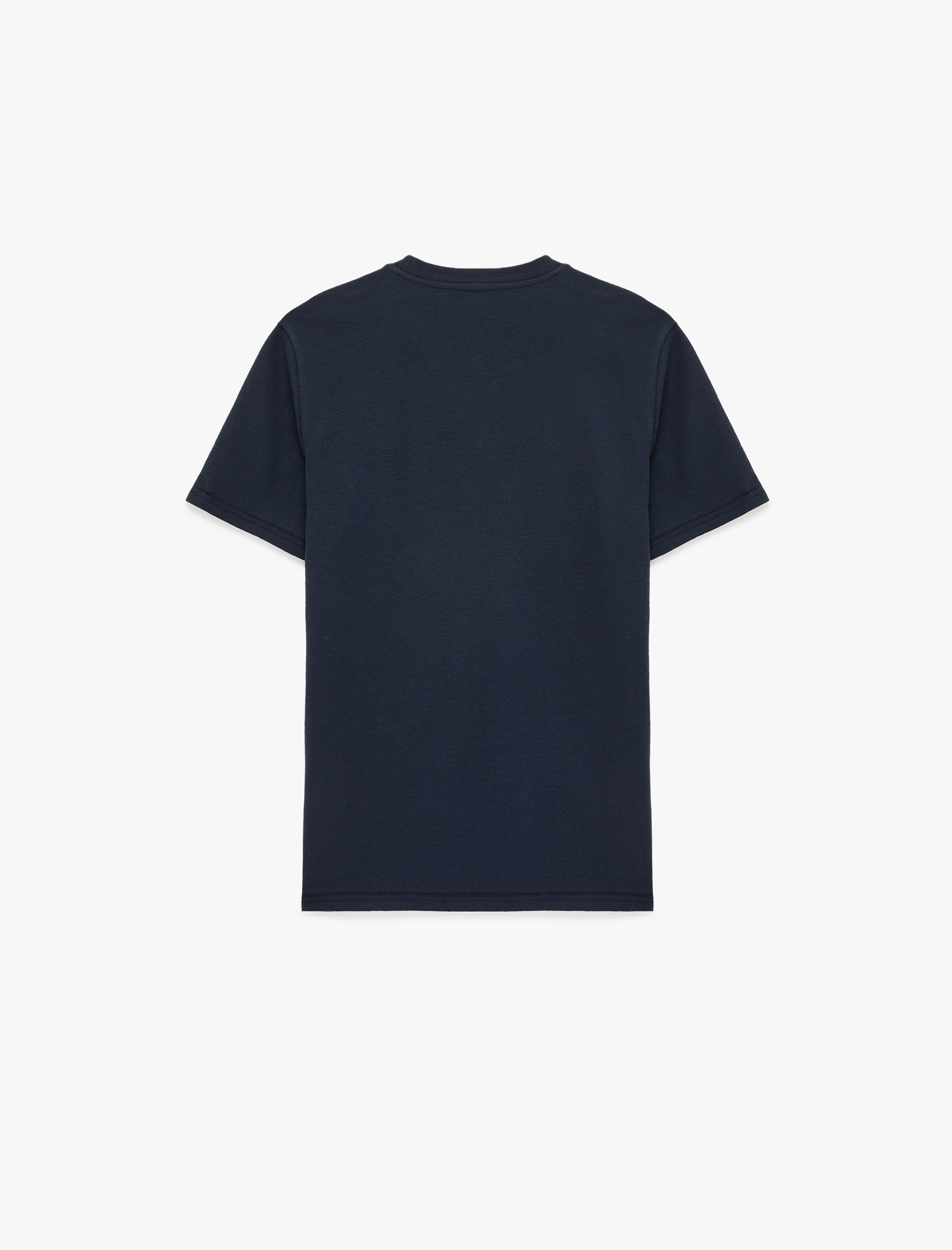   Regular Fit Kısa Kollu Bisiklet Yaka Nakışlı Pamuklu Tişört