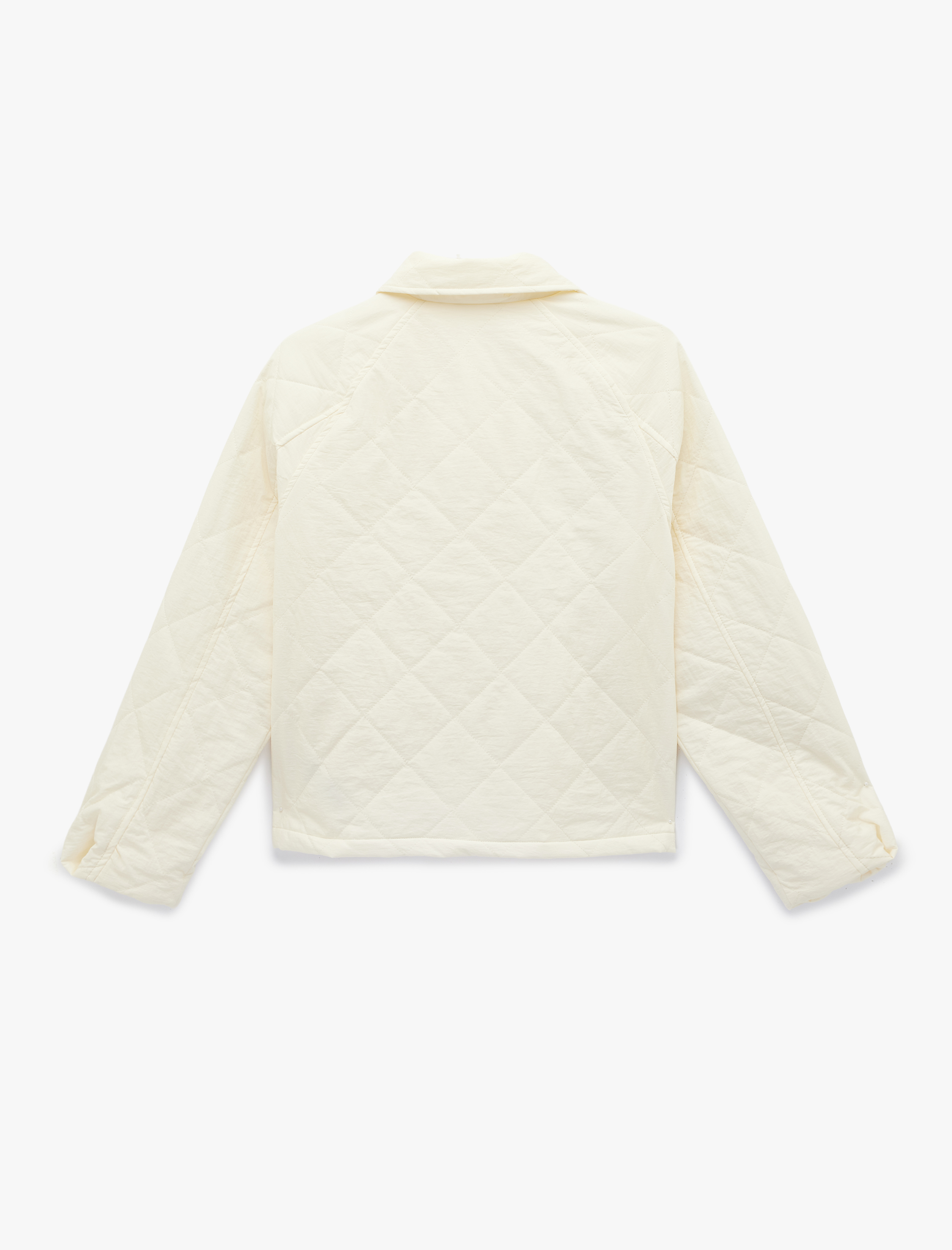   Klasik Yaka Çıtçıt Düğmeli Cepli Oversize Kapitone Ceket