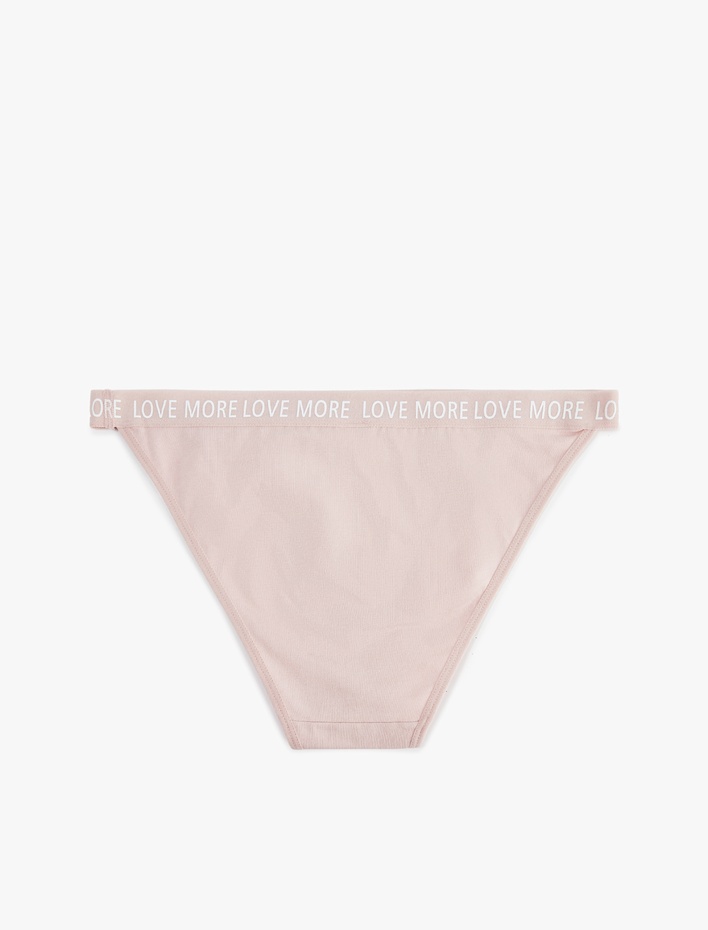  Lastik Detaylı Pamuklu Baskılı Brazilian Külot