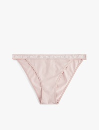 Lastik Detaylı Pamuklu Baskılı Brazilian Külot