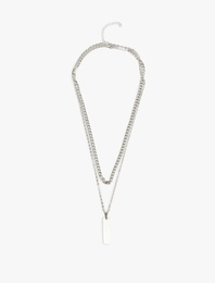 2'li Çelik Karışımlı Zincir Kolye Seti