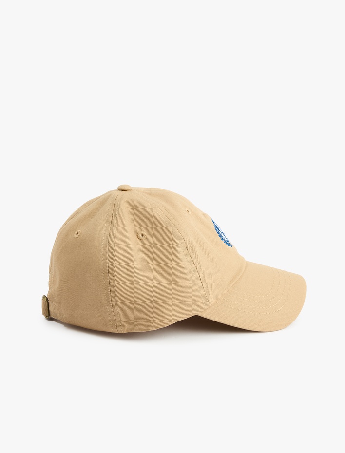 Erkek Pamuklu İşlemeli Kep Şapka