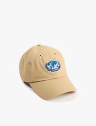 Pamuklu İşlemeli Kep Şapka