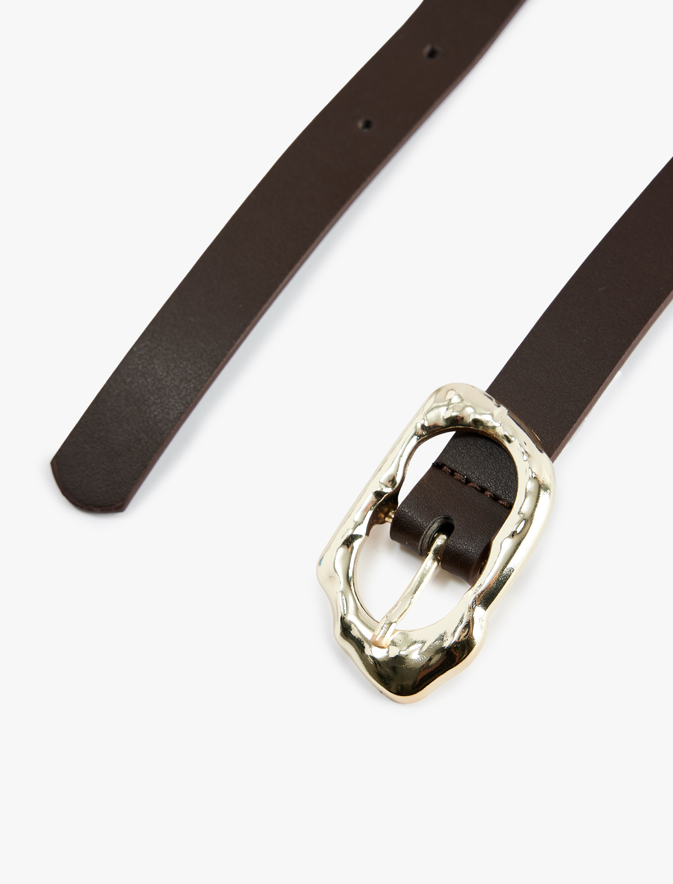  Kadın Metal Tokalı Suni Deri İnce Kemer