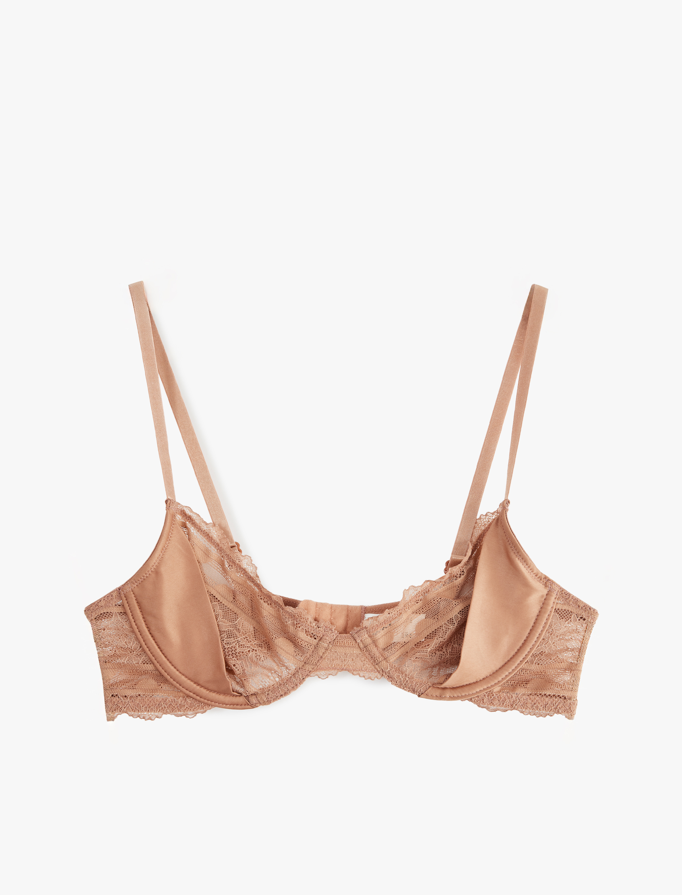   Kumaş Detaylı Dolgusuz Balenli Dantelli Rahat Kalıp Sütyen