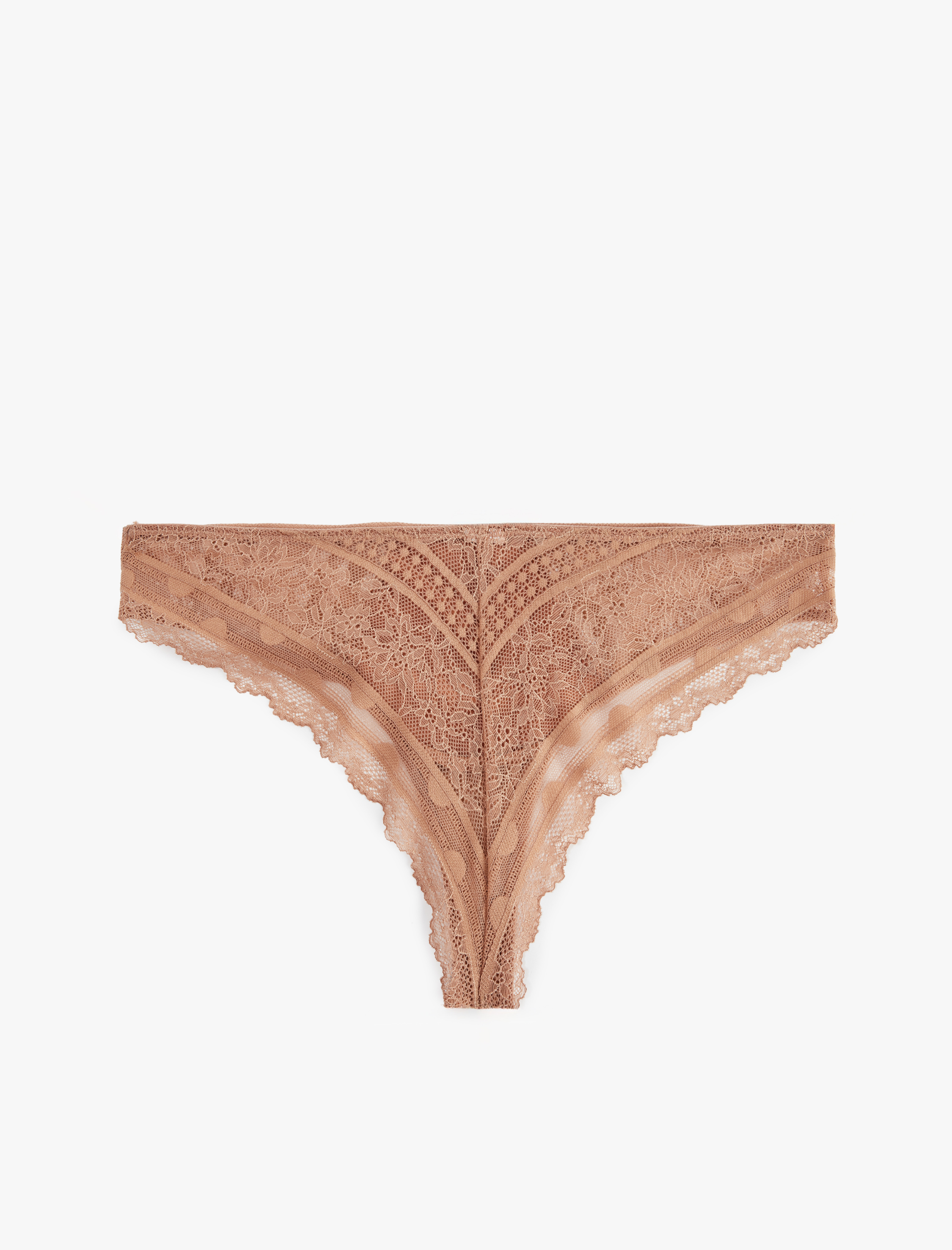   Dantel Detaylı Rahat Kalıp Brazilian Külot