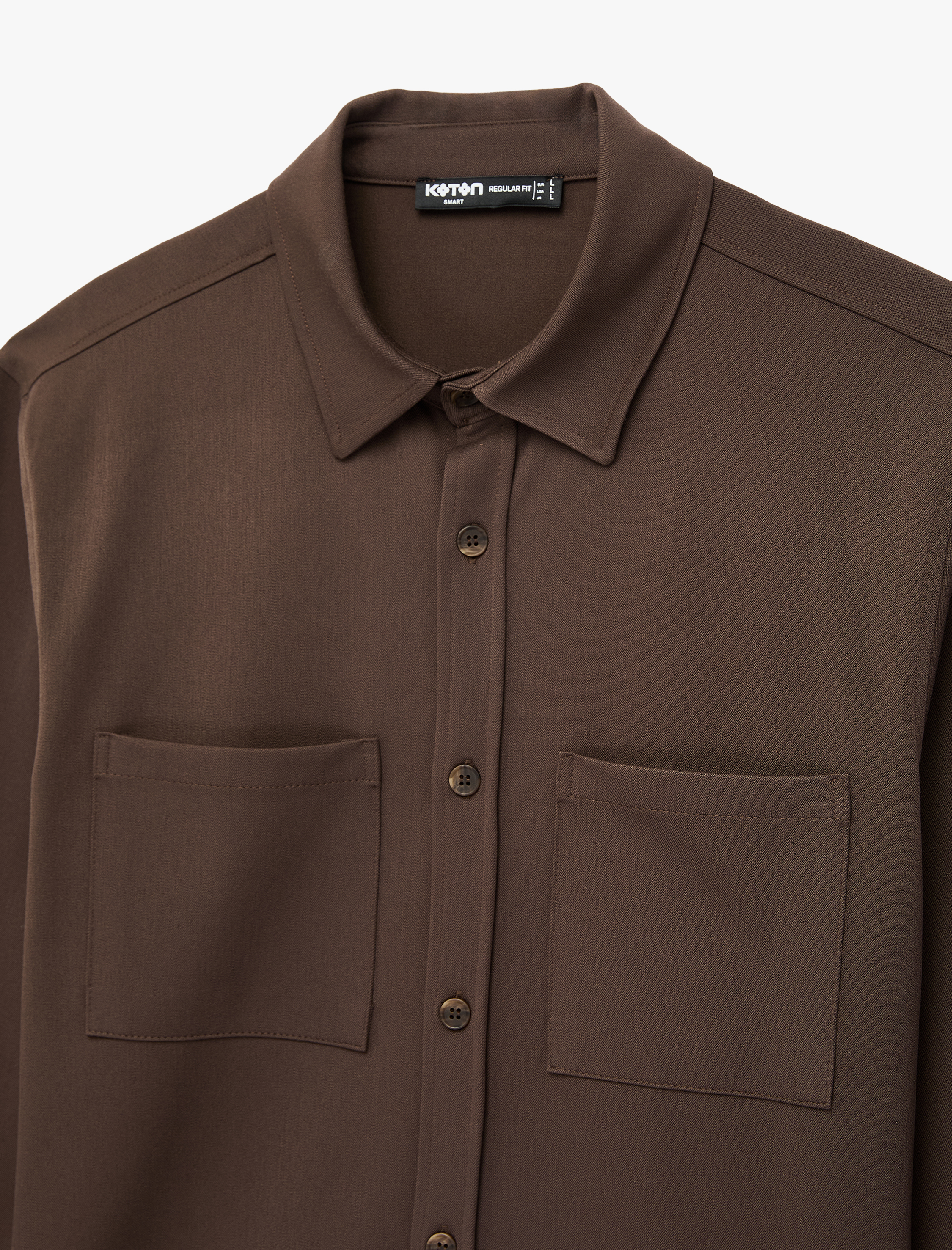   Regular Fit Cepli Uzun Kollu Klasik Yaka Gömlek