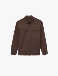 Regular Fit Cepli Uzun Kollu Klasik Yaka Gömlek