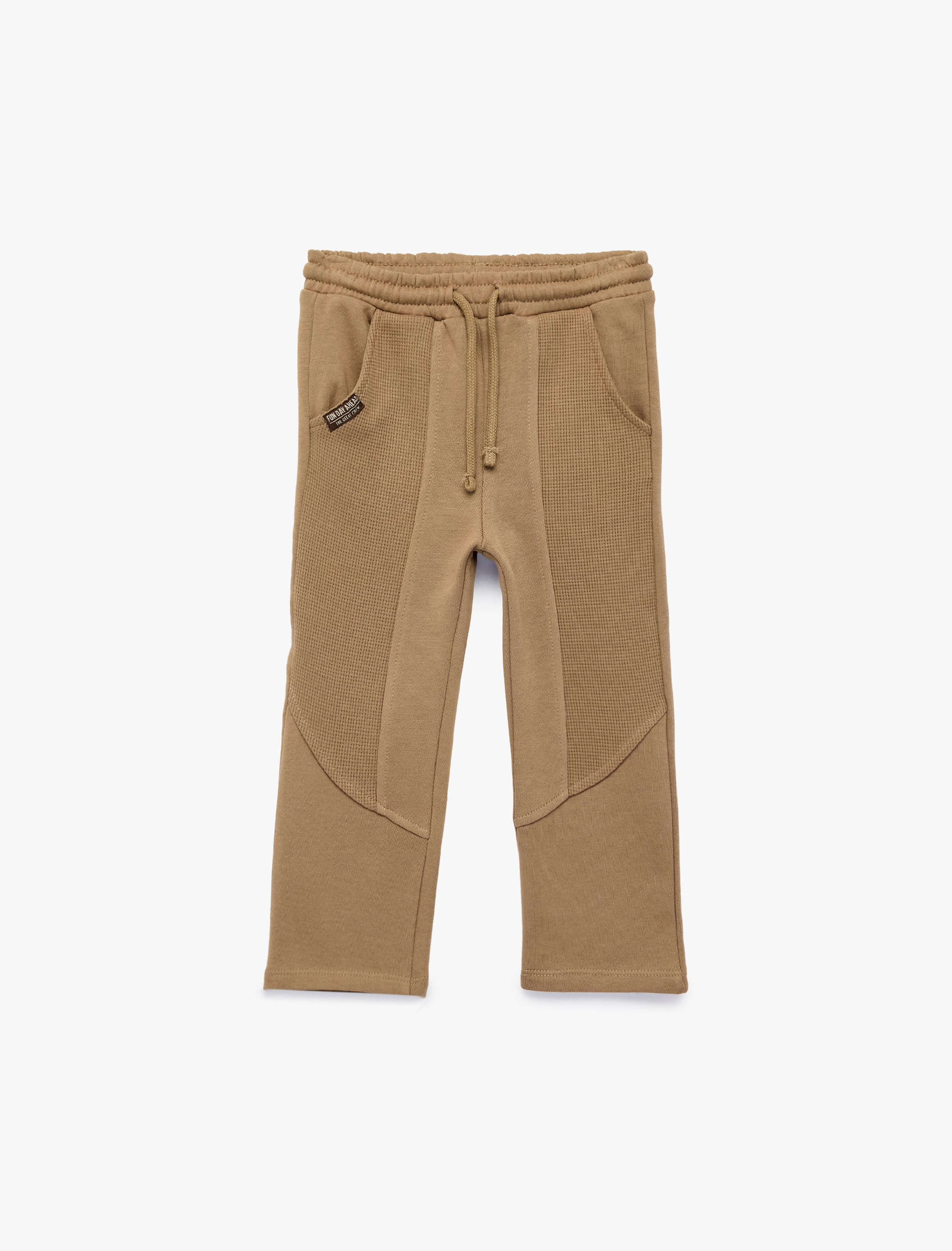  Erkek Bebek Şardonlu Cepli Beli Lastikli Oversize Eşofman Altı