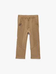 Şardonlu Cepli Beli Lastikli Oversize Eşofman Altı