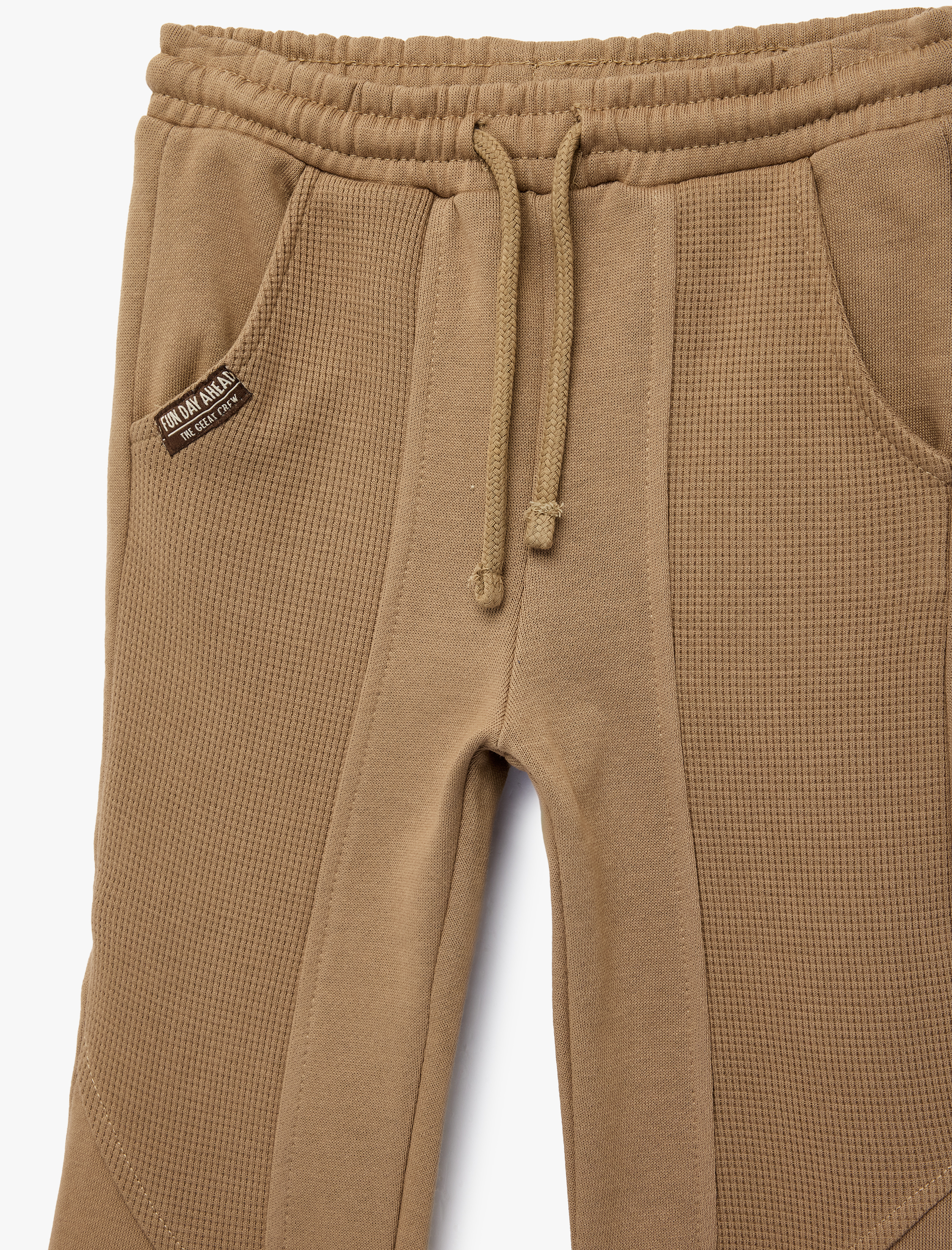  Erkek Bebek Şardonlu Cepli Beli Lastikli Oversize Eşofman Altı