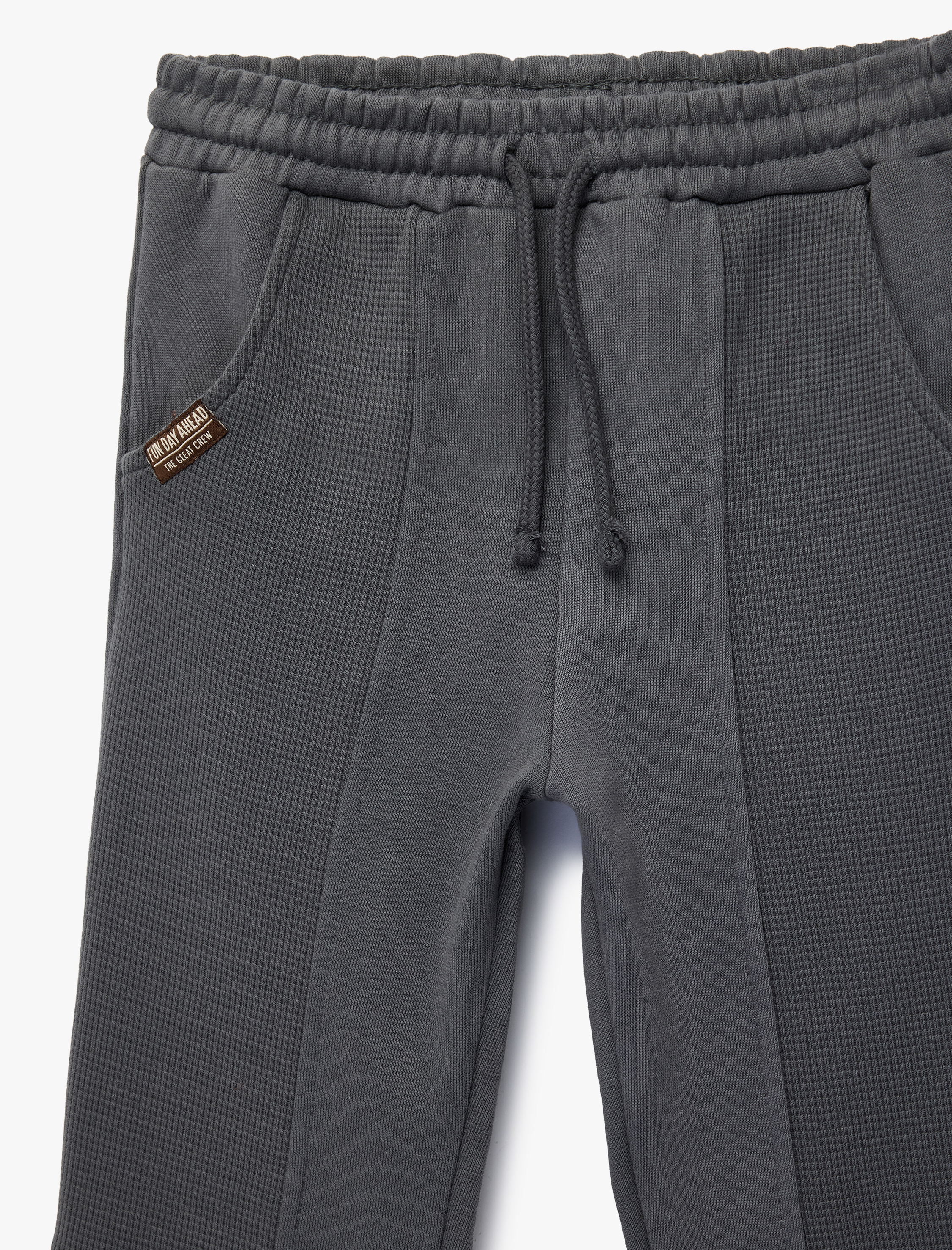  Erkek Bebek Şardonlu Cepli Beli Lastikli Oversize Eşofman Altı