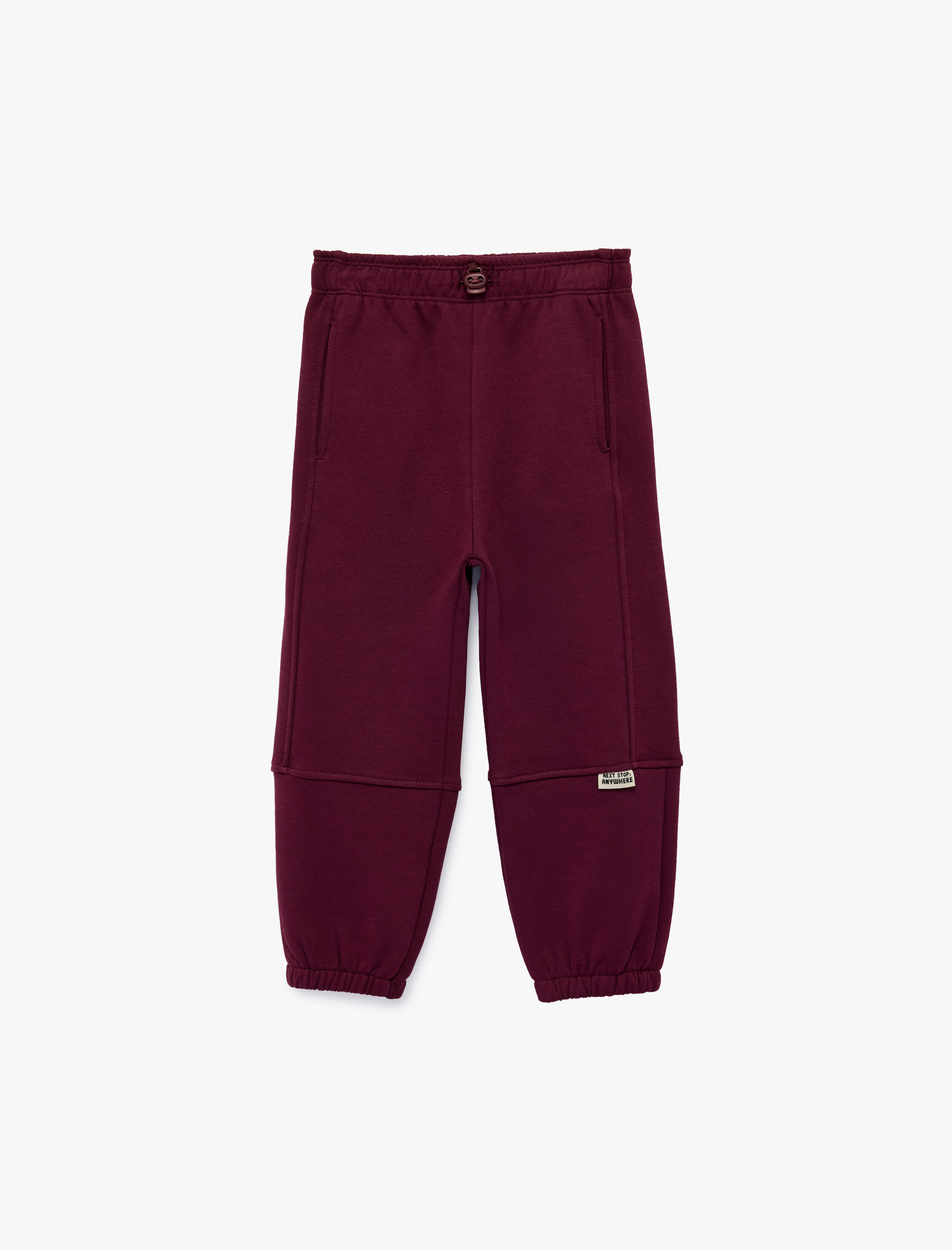  Erkek Bebek Şardonlu Pamuklu Beli Lastikli Oversize Jogger Eşofman Altı