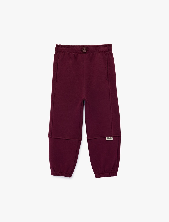 Erkek Bebek Şardonlu Pamuklu Beli Lastikli Oversize Jogger Eşofman Altı