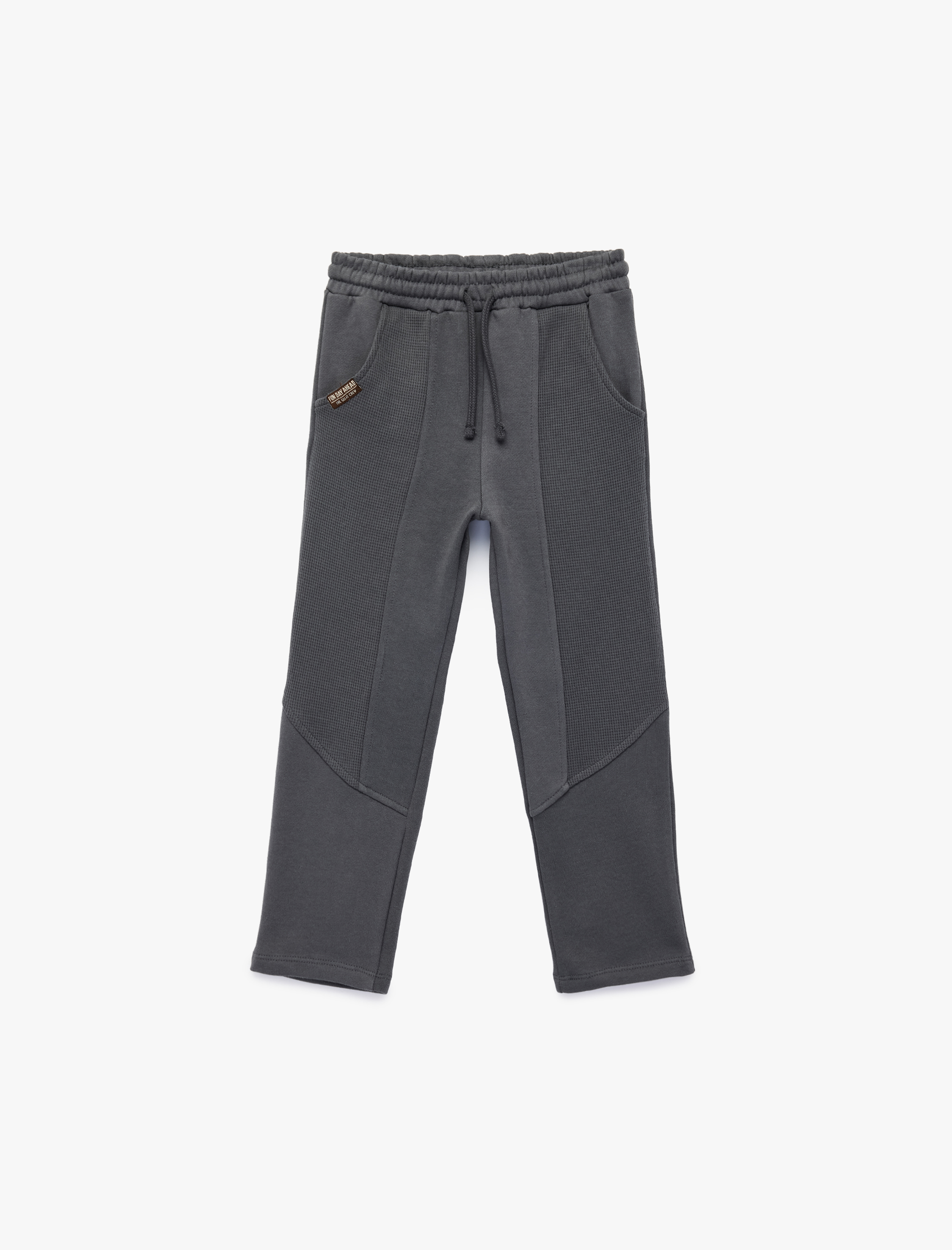  Erkek Bebek Şardonlu Cepli Beli Lastikli Oversize Eşofman Altı