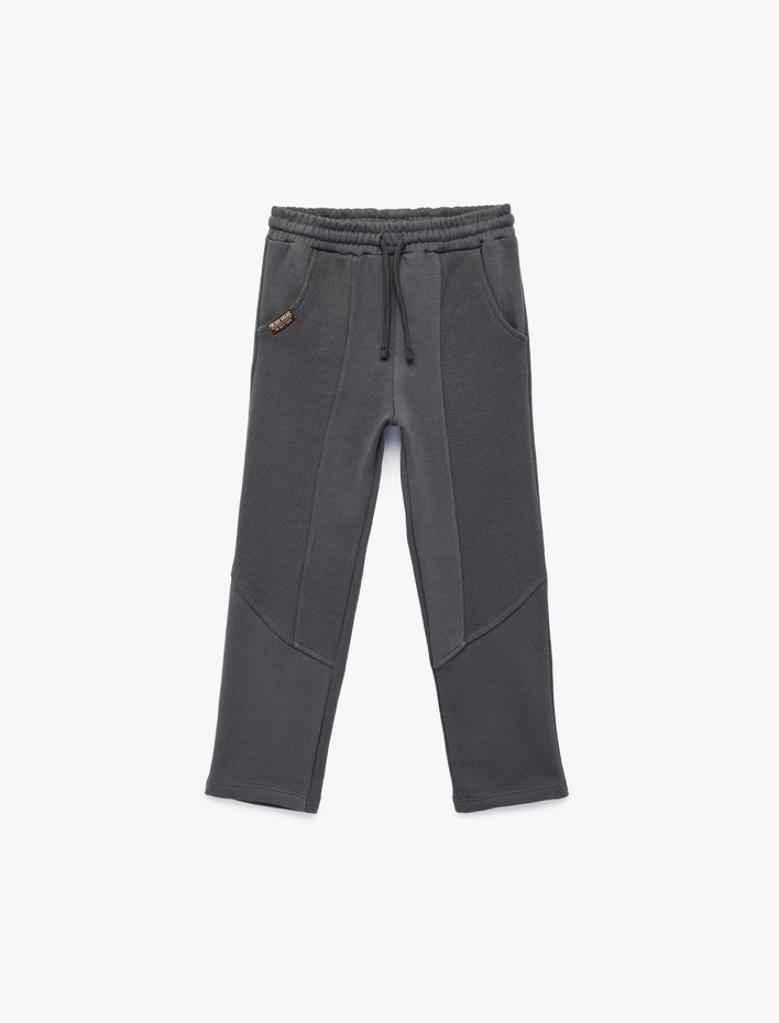 Erkek Bebek Şardonlu Cepli Beli Lastikli Oversize Eşofman Altı