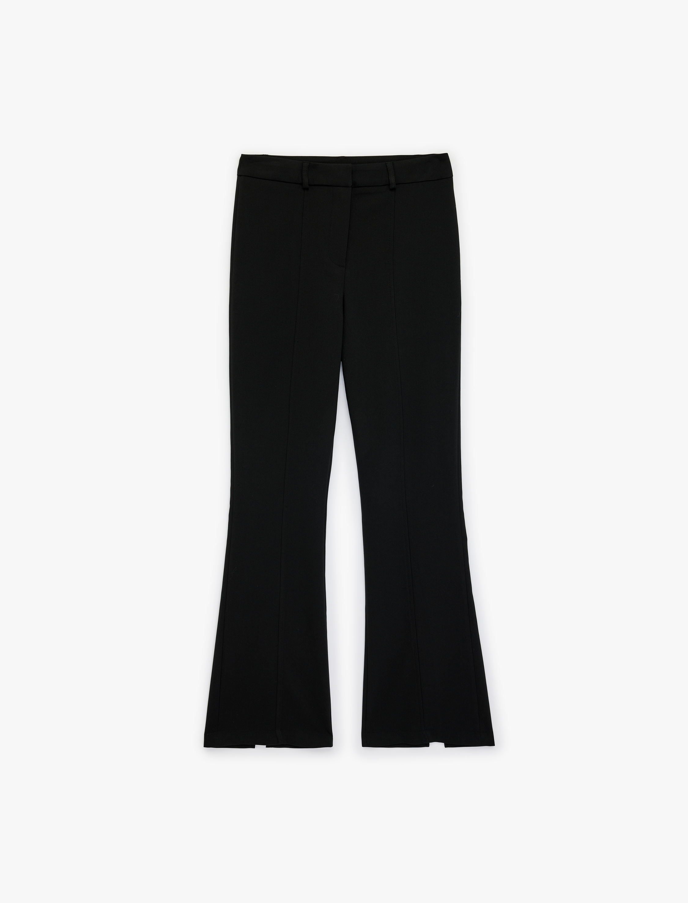   Viskon Karışımlı Slim Fit Yüksek Bel İspanyol Paça Pantolon