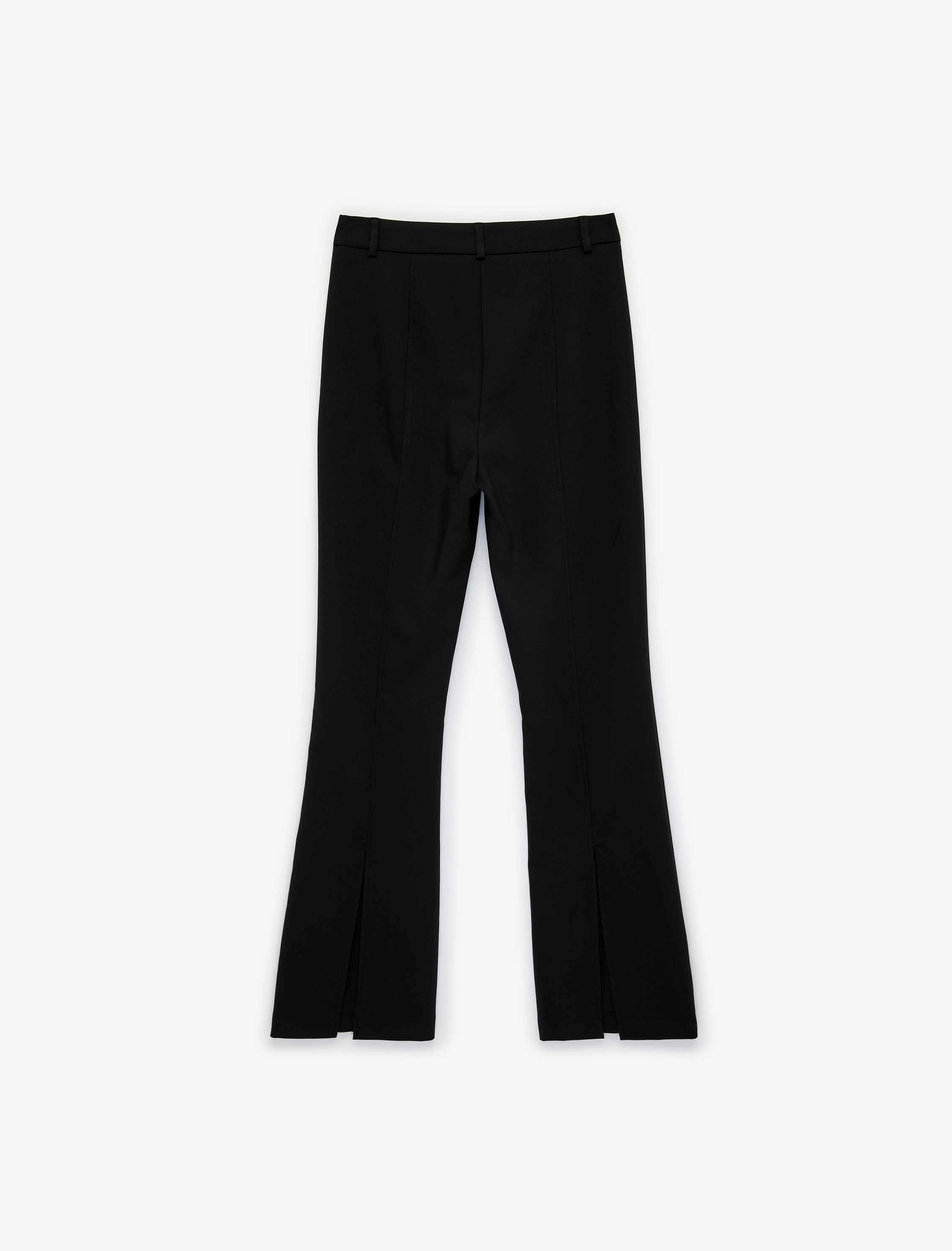   Viskon Karışımlı Slim Fit Yüksek Bel İspanyol Paça Pantolon