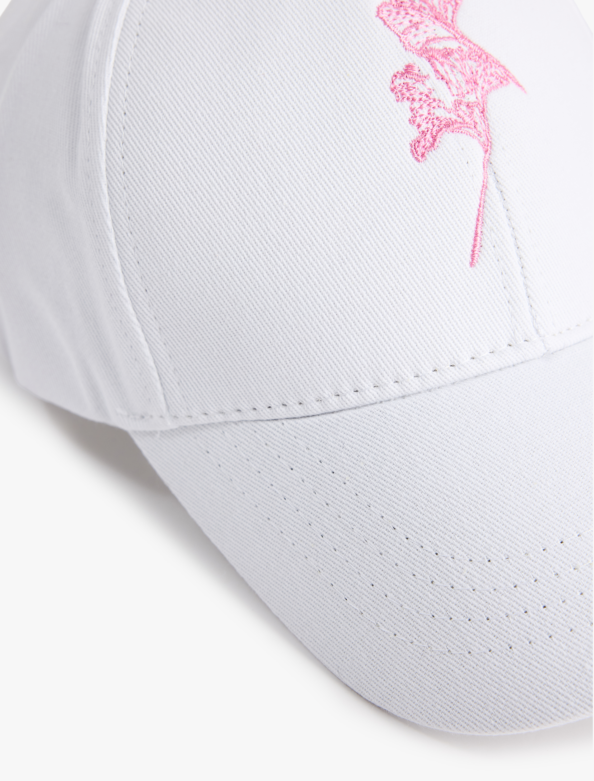  Kadın Pamuklu Çiçek İşlemeli Kep Şapka