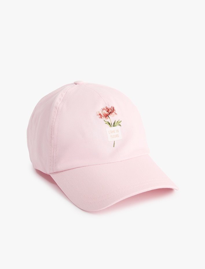 Kadın Pamuklu Çiçek Baskılı Kep Şapka