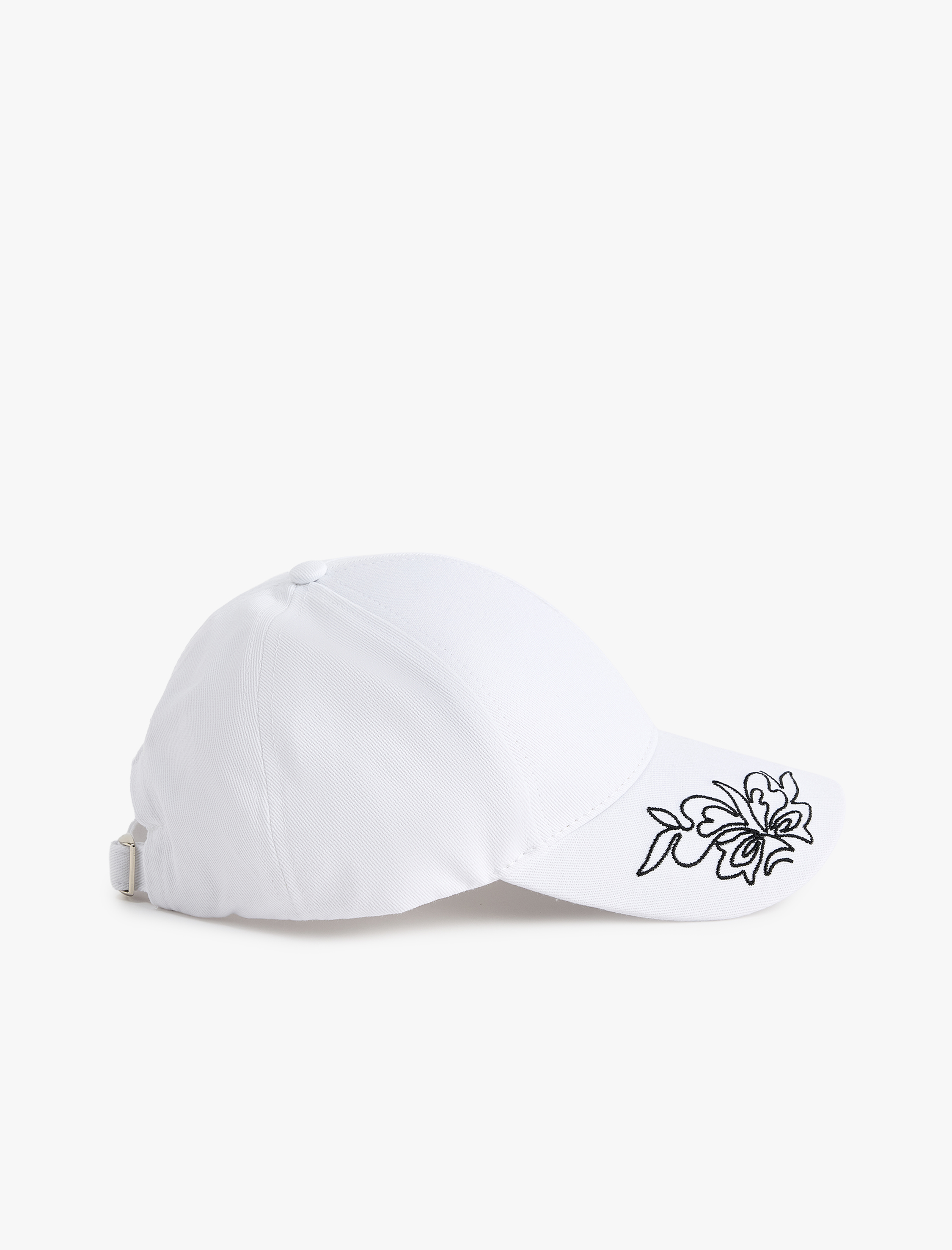  Kadın Pamuklu Çiçek İşlemeli Kep Şapka