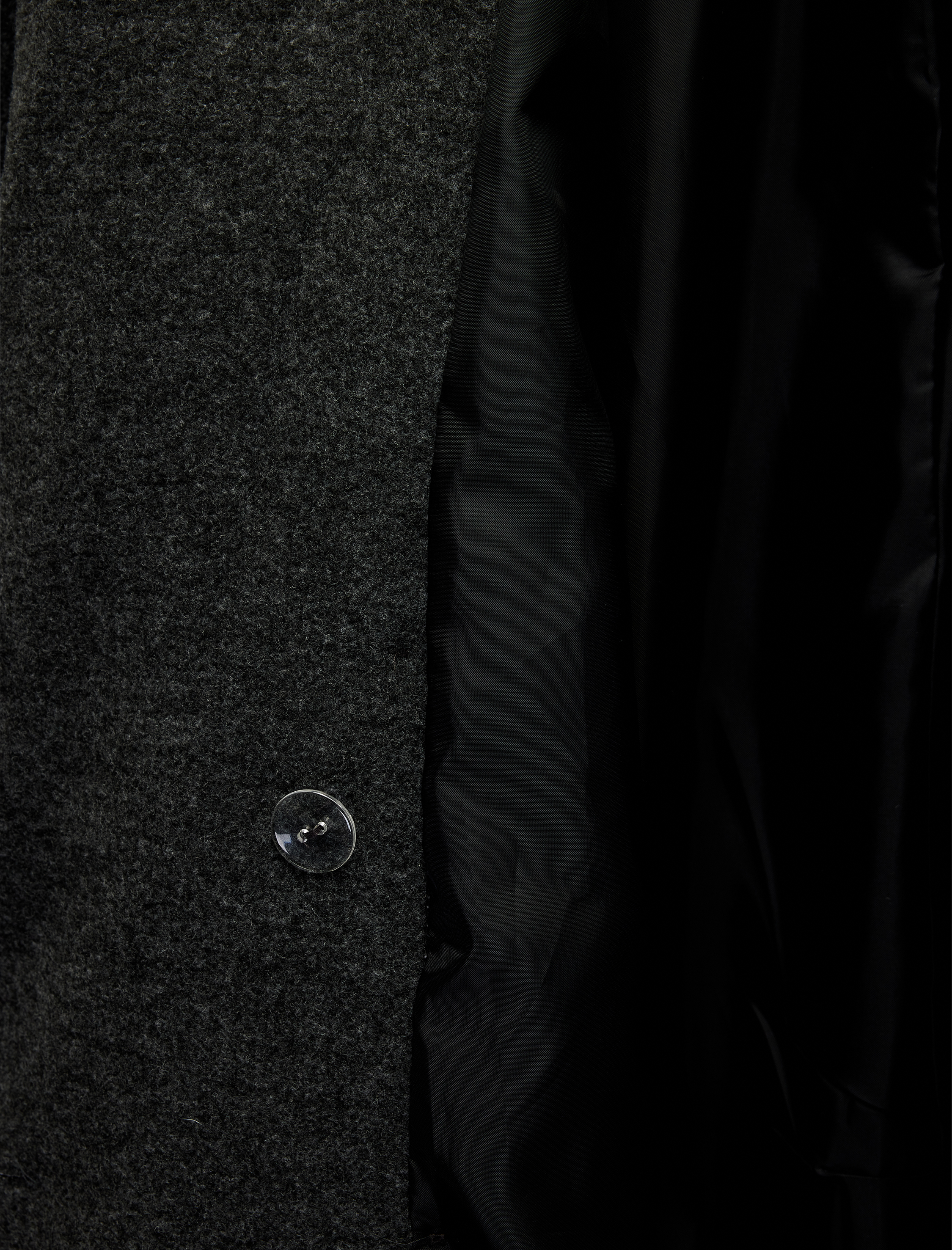   Uzun Kollu Cepli Düğmeli Kuşaklı Uzun Kruvaze Kaşe Kaban