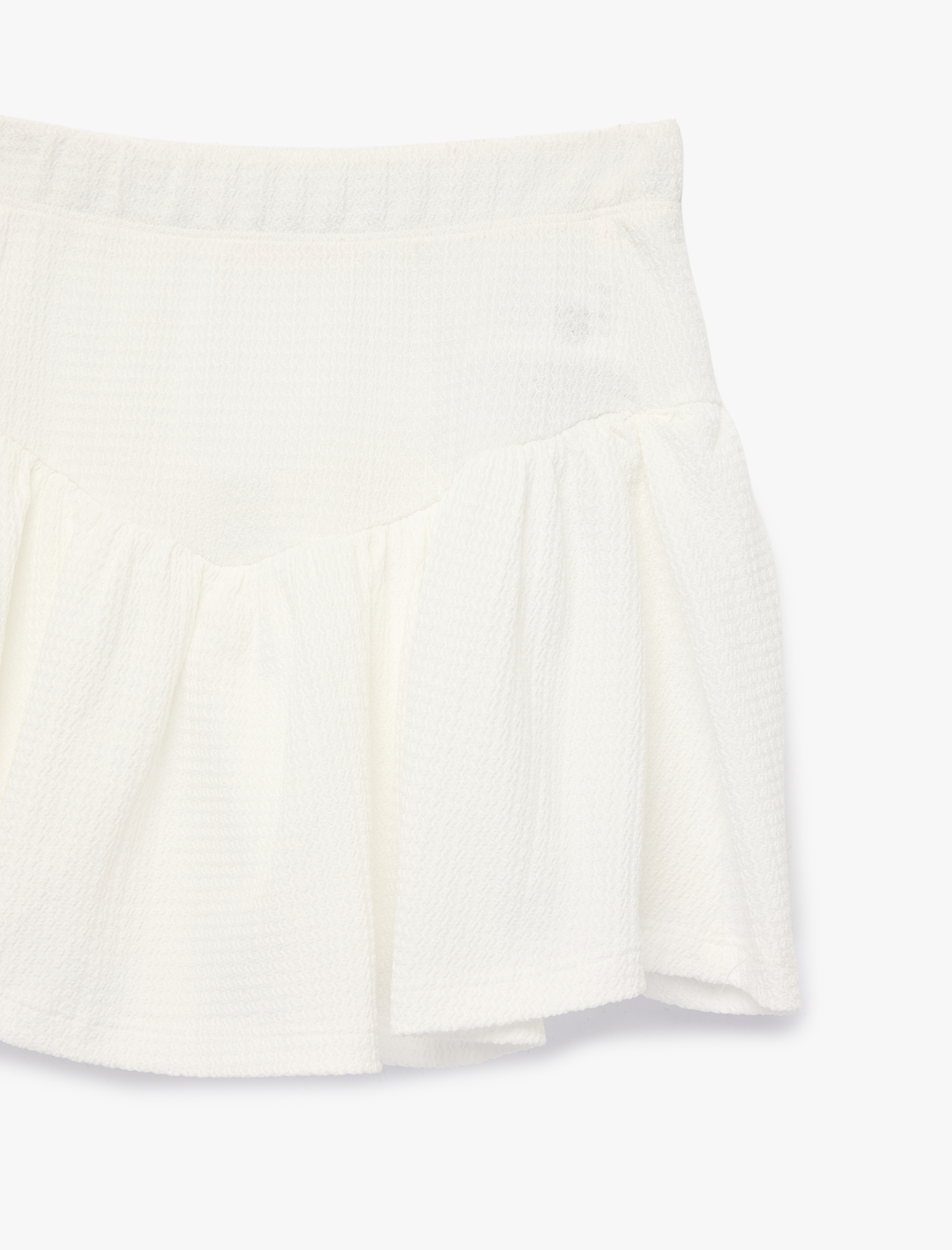  Kız Çocuk Bürümcük Kumaş Volanlı Şortlu Etek