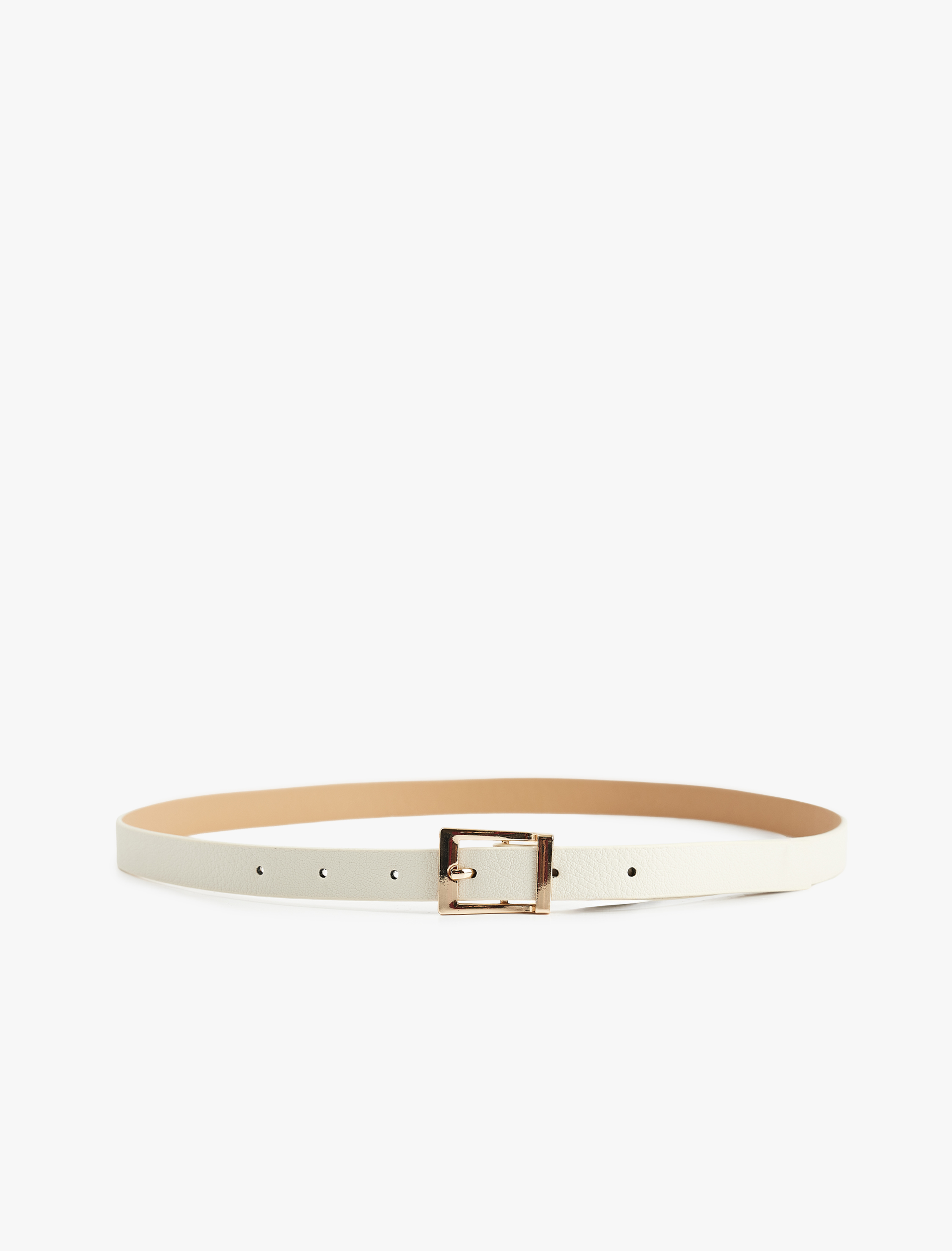  Kadın Metal Tokalı Suni Deri 3'lü İnce Kemer