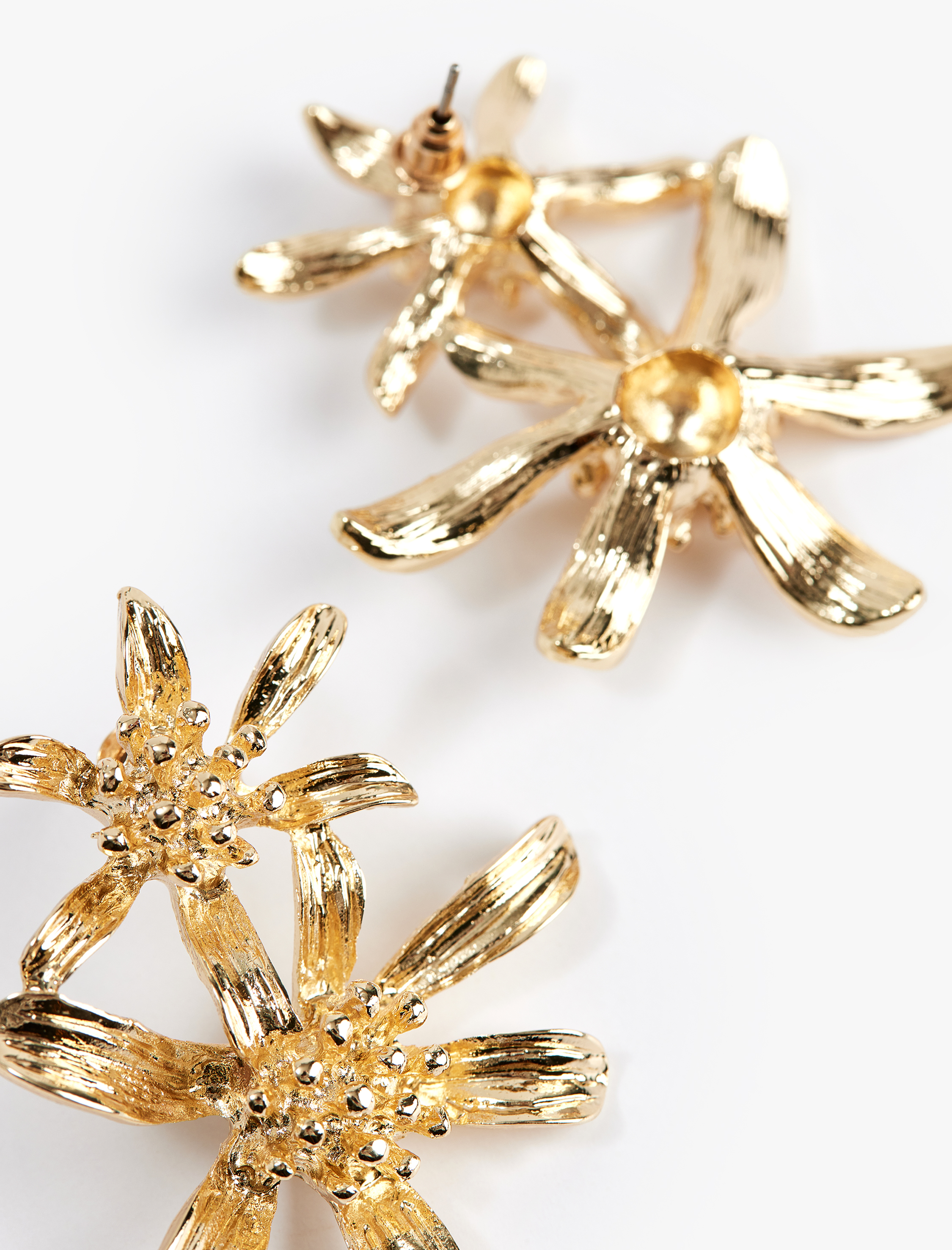  Kadın Büyük Boy Çiçekli Küpe