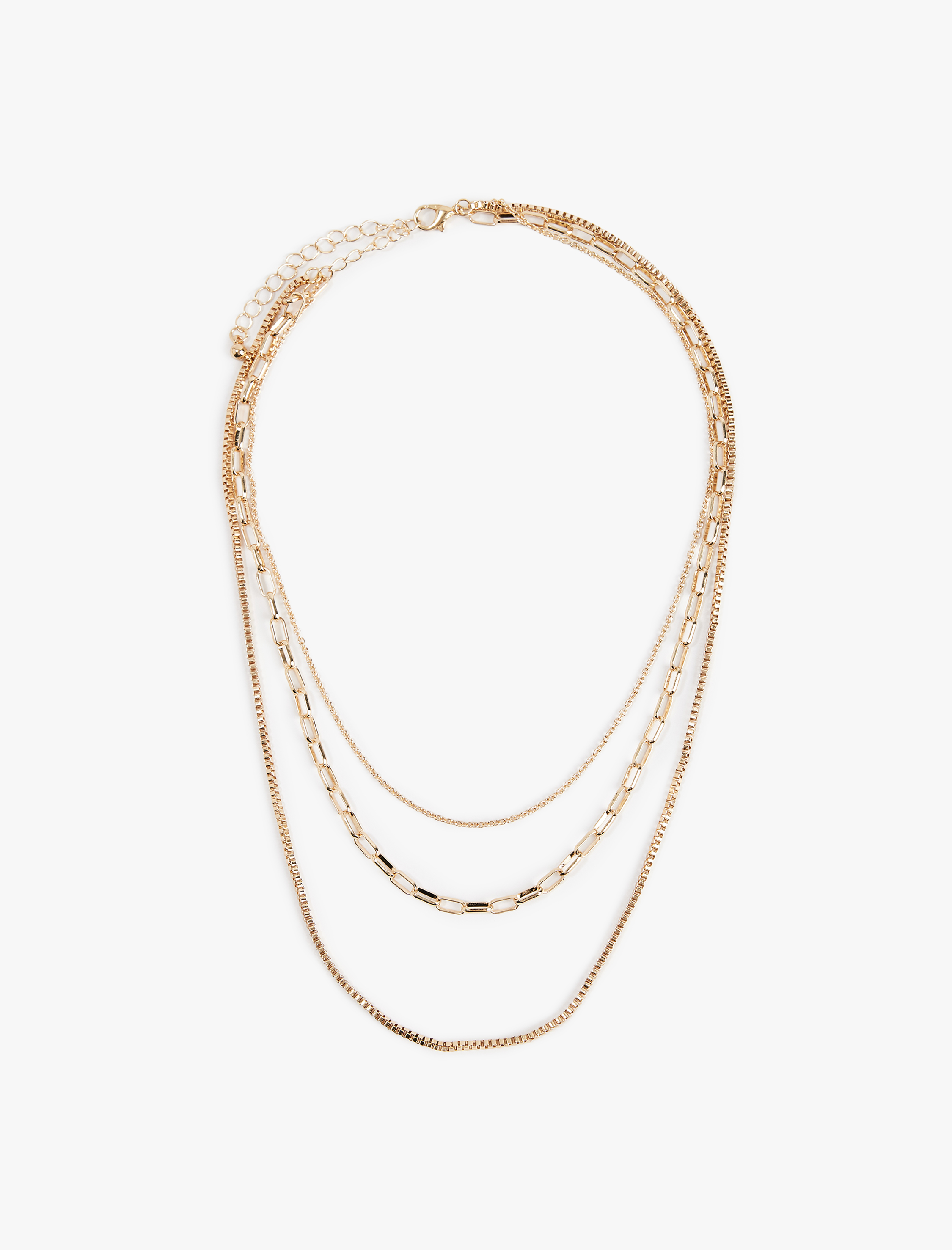  Kadın Çoklu Çelik Zincir Kolye