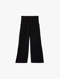 Cep Detaylı Düğmeli Basic Pantolon