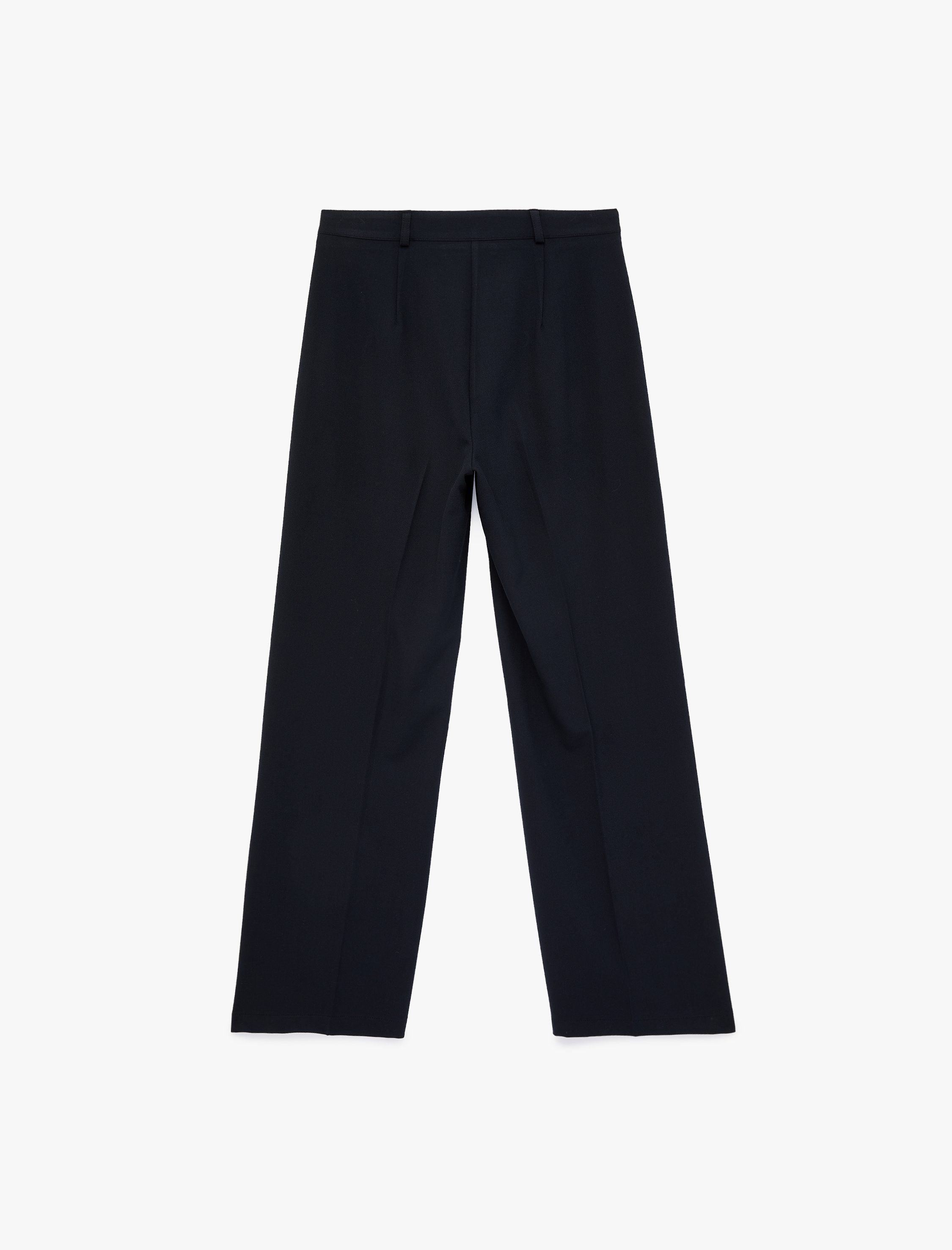   Düz Bol Paça Yüksek Bel Kumaş Pantolon