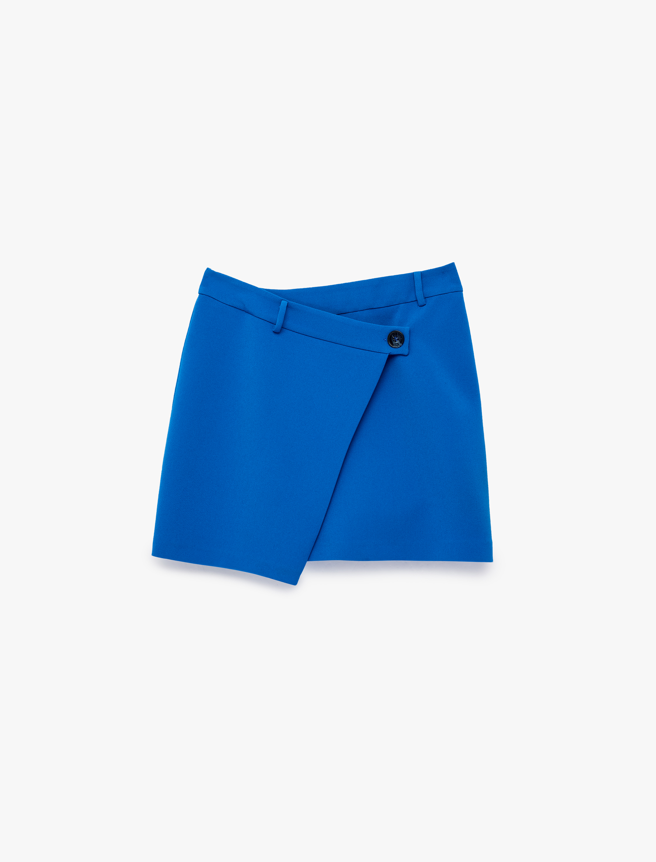   Kruvaze Asimetrik Kesim Mini Şort Etek