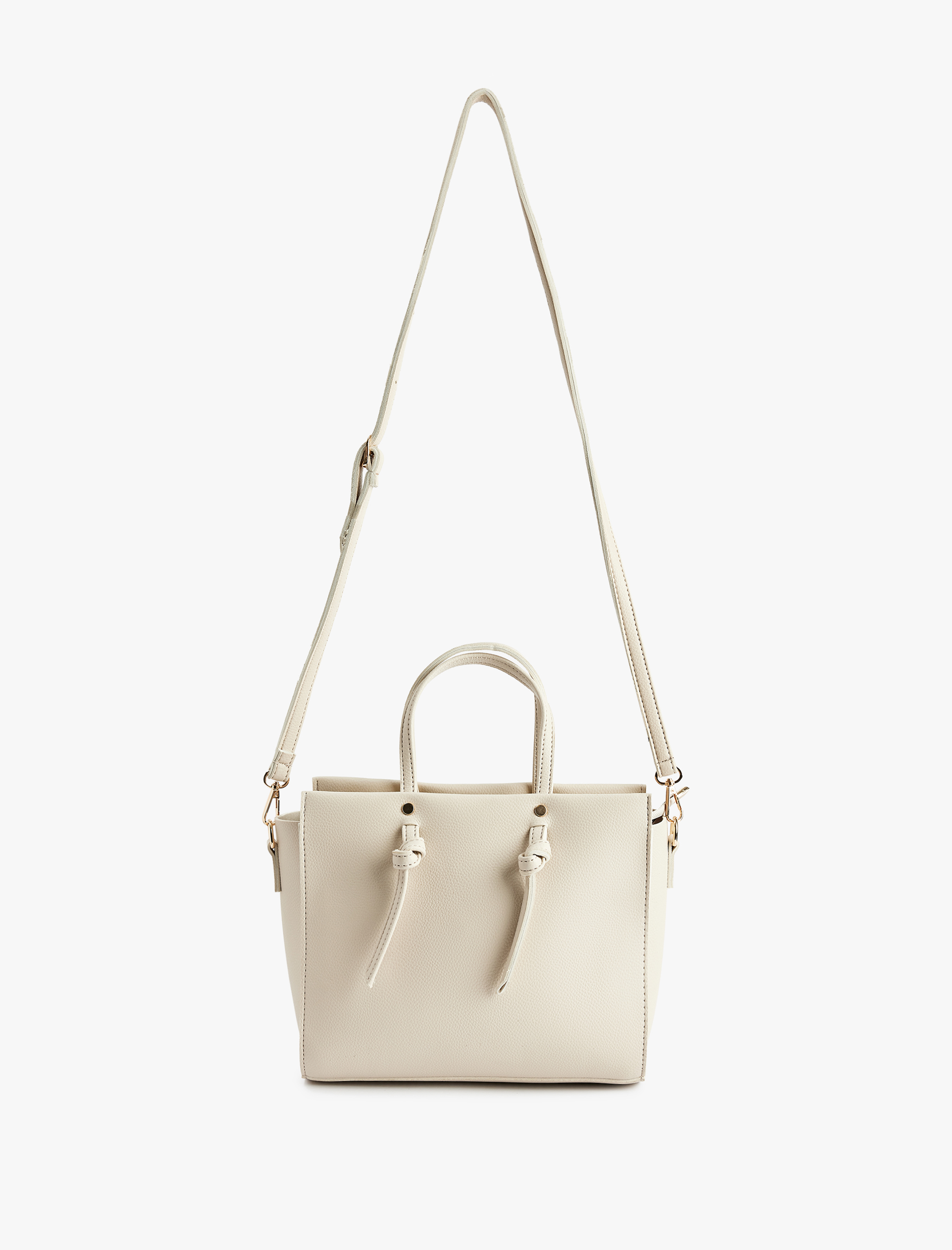  Kadın Suni Deri Saplı Fermuarlı Askılı Tote Çanta