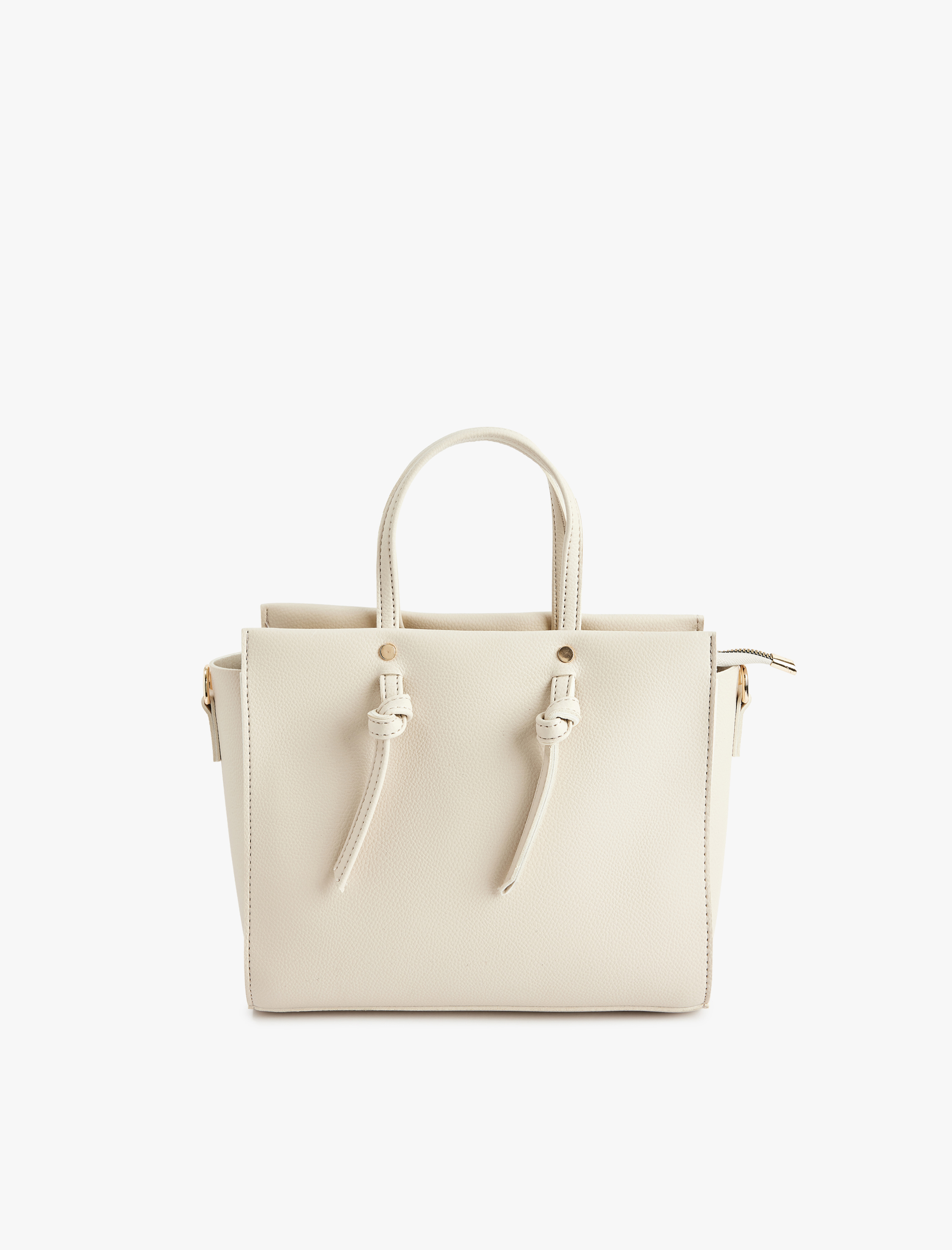  Kadın Suni Deri Saplı Fermuarlı Askılı Tote Çanta